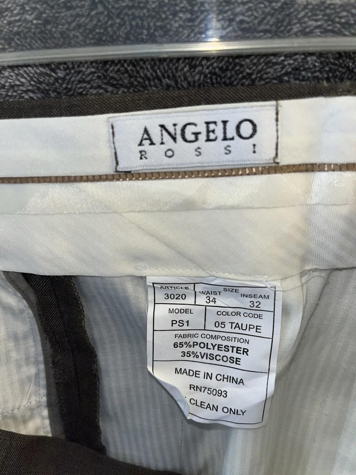 Other Angelo Rossi Taupe Dress Pants 34x32 Flat Front Mens Slacks Size US 34 / EU 50 - 6 Thumbnail