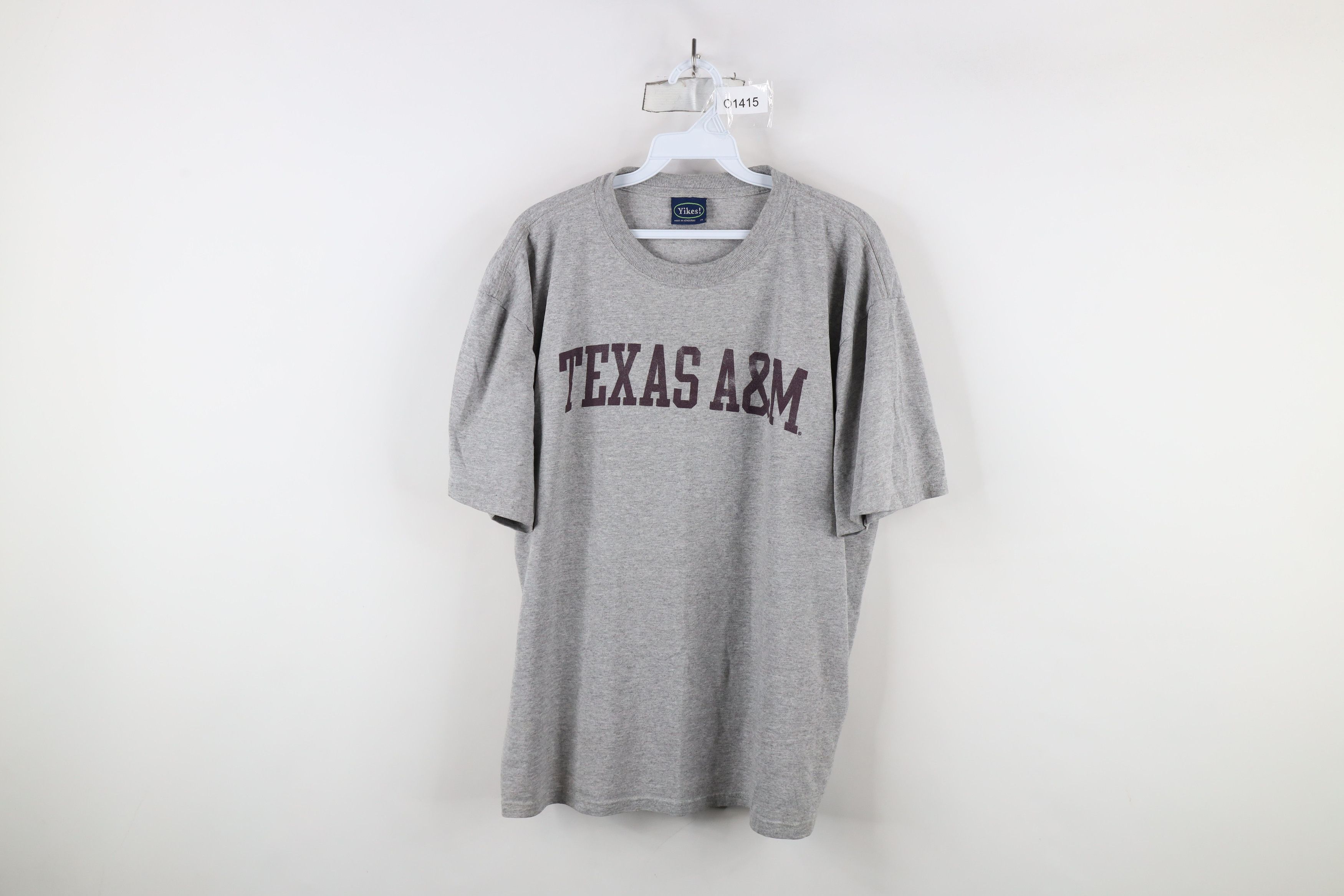 Vintage Vintage 90s Spell Out University of Texas A&M T-Shirt Gray Size US XL / EU 56 / 4 - 1 Thumbnail