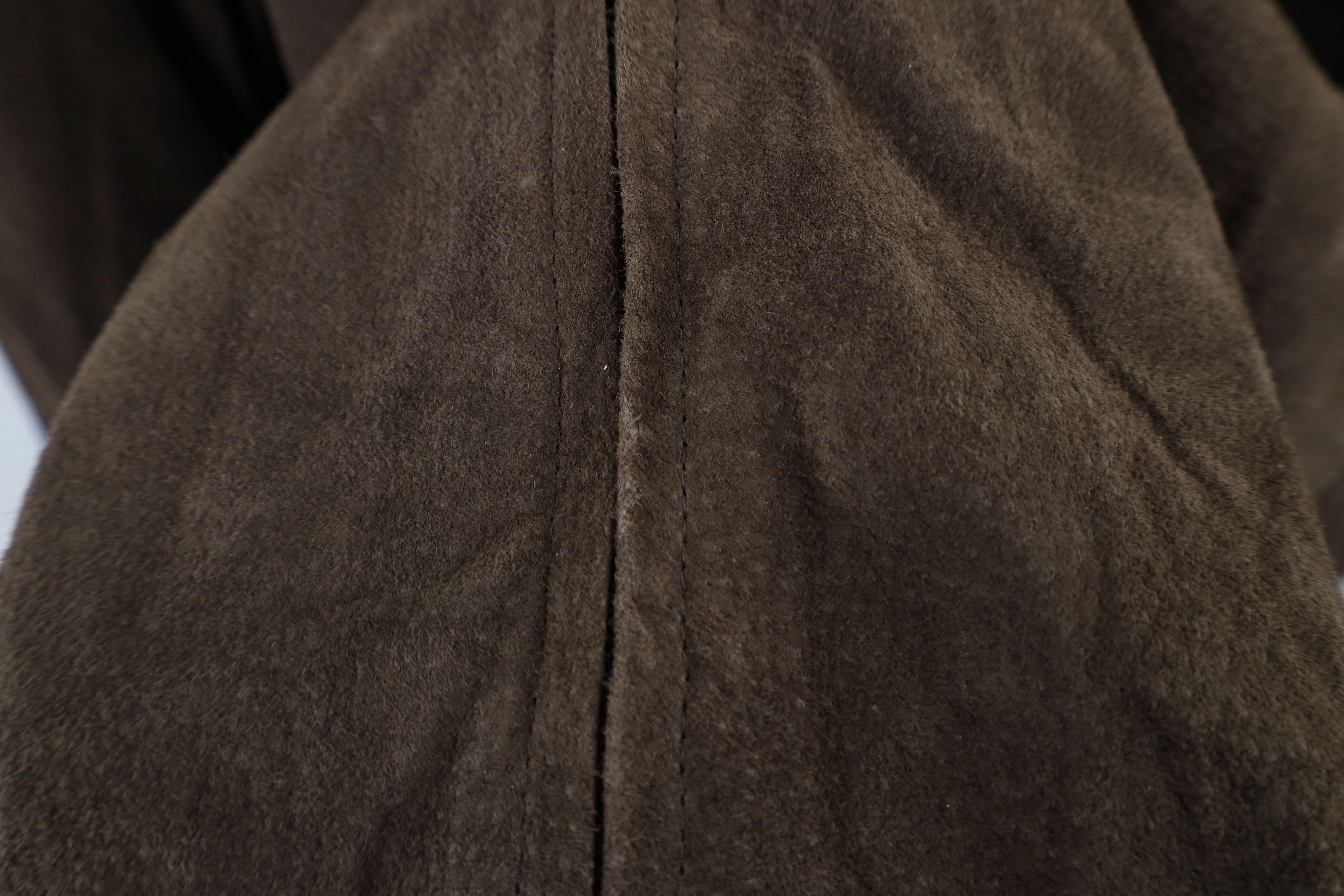 Vintage Vintage 90s Streetwear Suede Leather Full Zip Jacket Brown Size US XXL / EU 58 / 5 - 7 Thumbnail