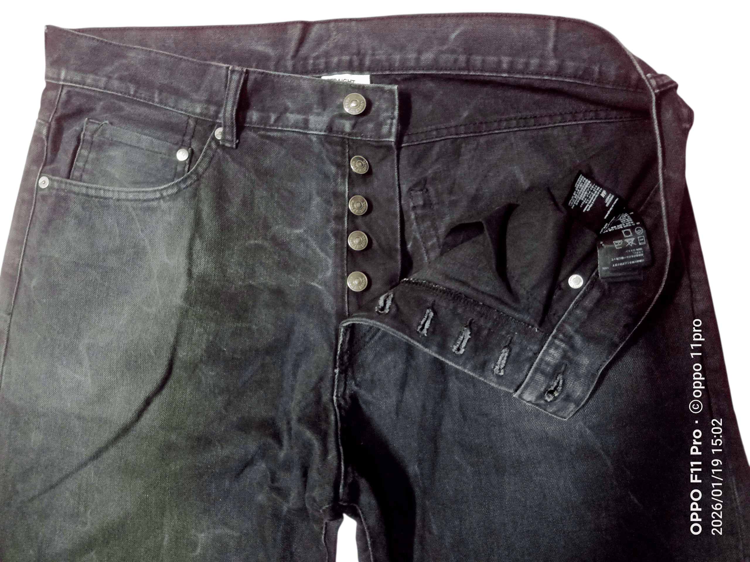 H&M H&M SuperBlack Men Straight Cut Denim 🌟 Size US 36 / EU 52 - 2 Thumbnail