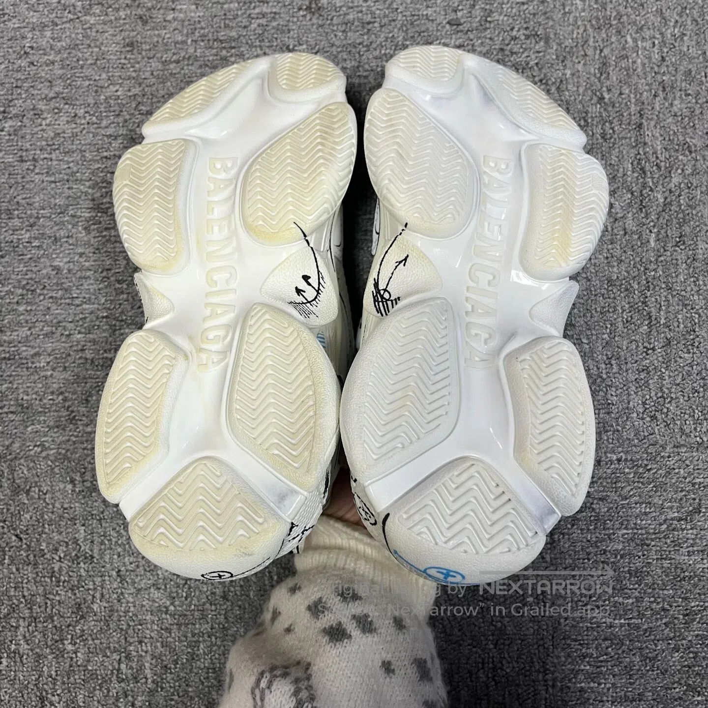 Other Balenciaga White double-layer foam logo embroidered anti-s Size US 5.5 / IT 35.5 - 5 Thumbnail