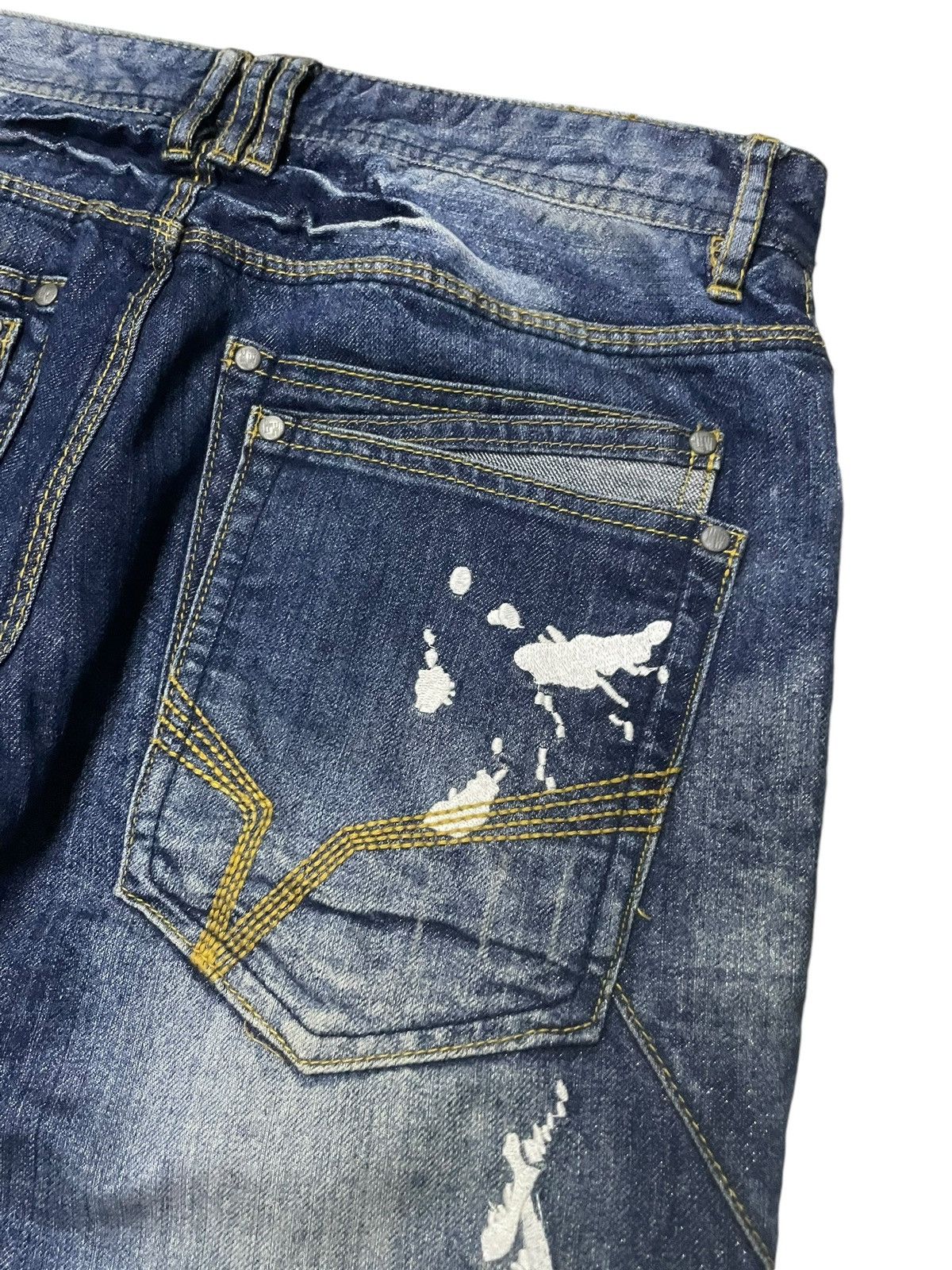 HIDEAWAYS × Hysteric Glamour Hideaways Nicole Heavy Whiskers Shiny Blue Flared Jeans Size US 30 / EU 46 - 17 Thumbnail