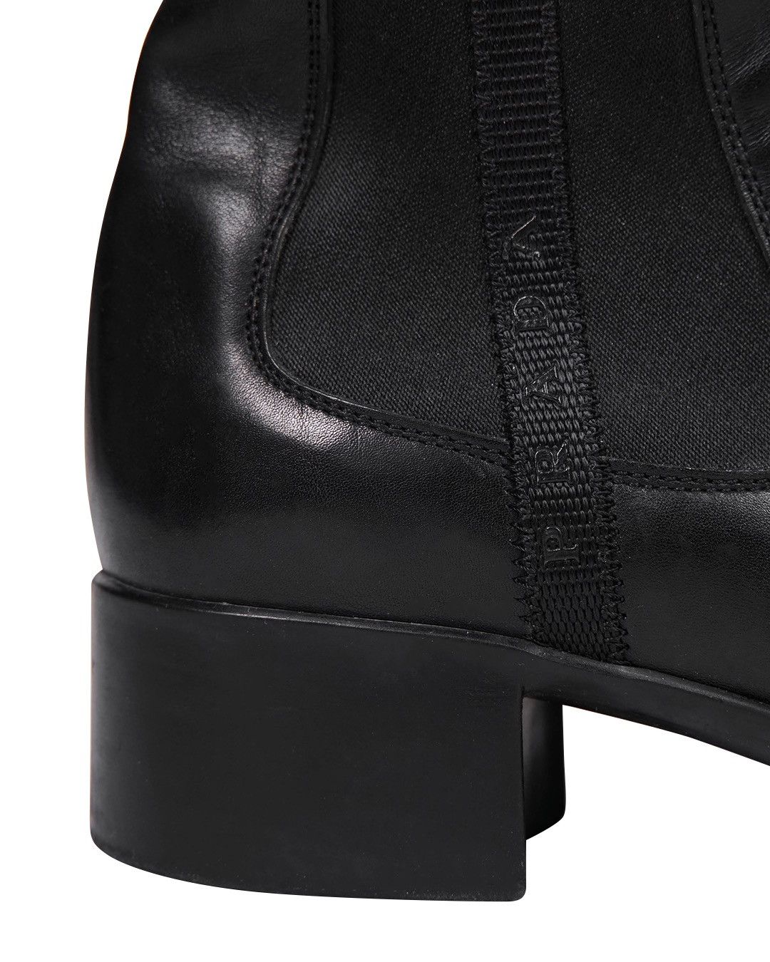 Prada Prada Black Leather Ankle Boots Size US 8.5 / IT 38.5 - 6 Thumbnail