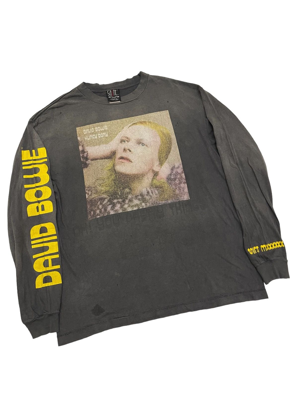 Band Tees SAINT MXXXXXX DAVID BOWIE HUNKY DORY LONGSLEEVE TEES Size US L / EU 52-54 / 3 - 12 Thumbnail