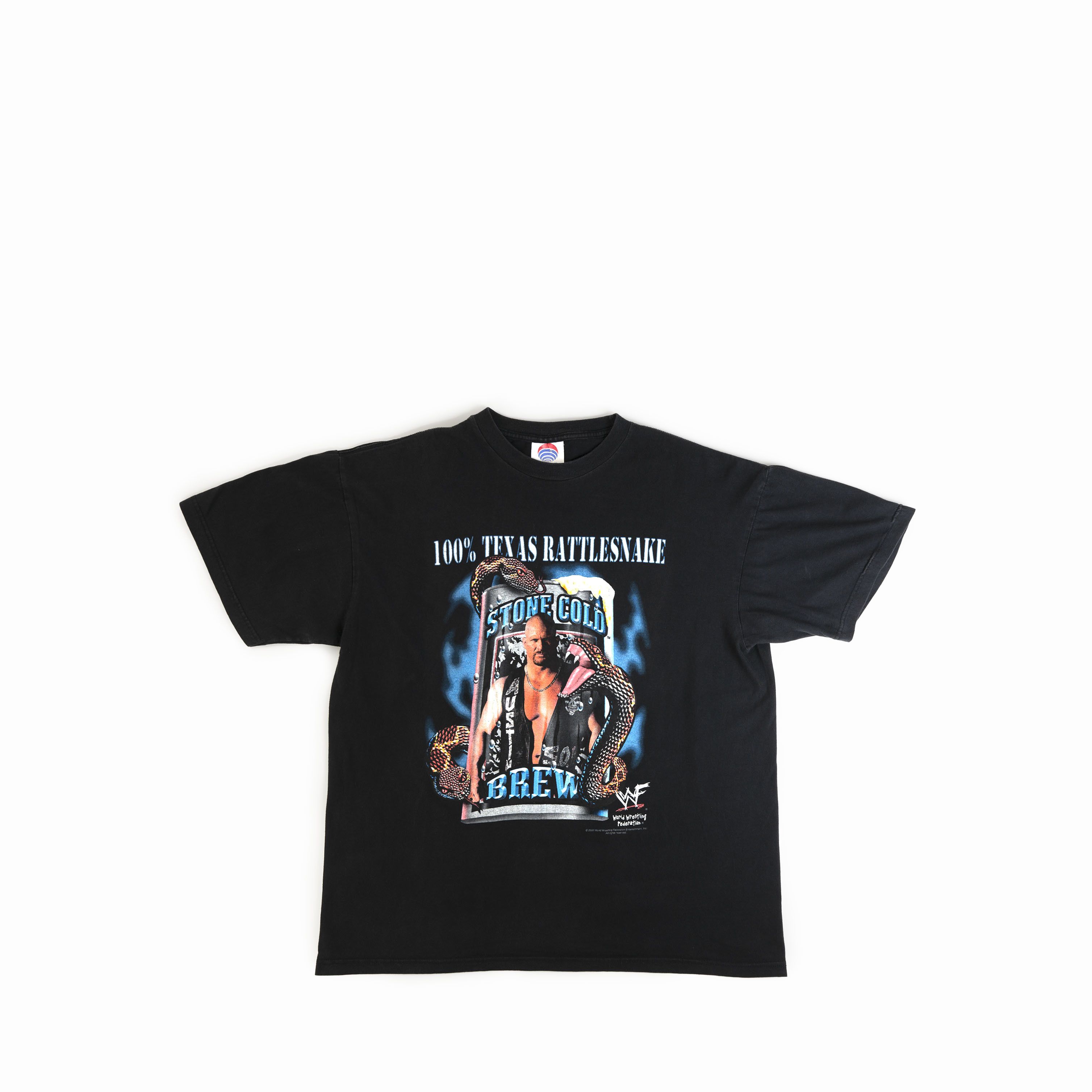 Vintage × WWE × WWF Vintage 2000 Stone Cold Brew 3:16 Skull Beer Snake Tee Shirt Size US XL / EU 56 / 4 - 1 Thumbnail