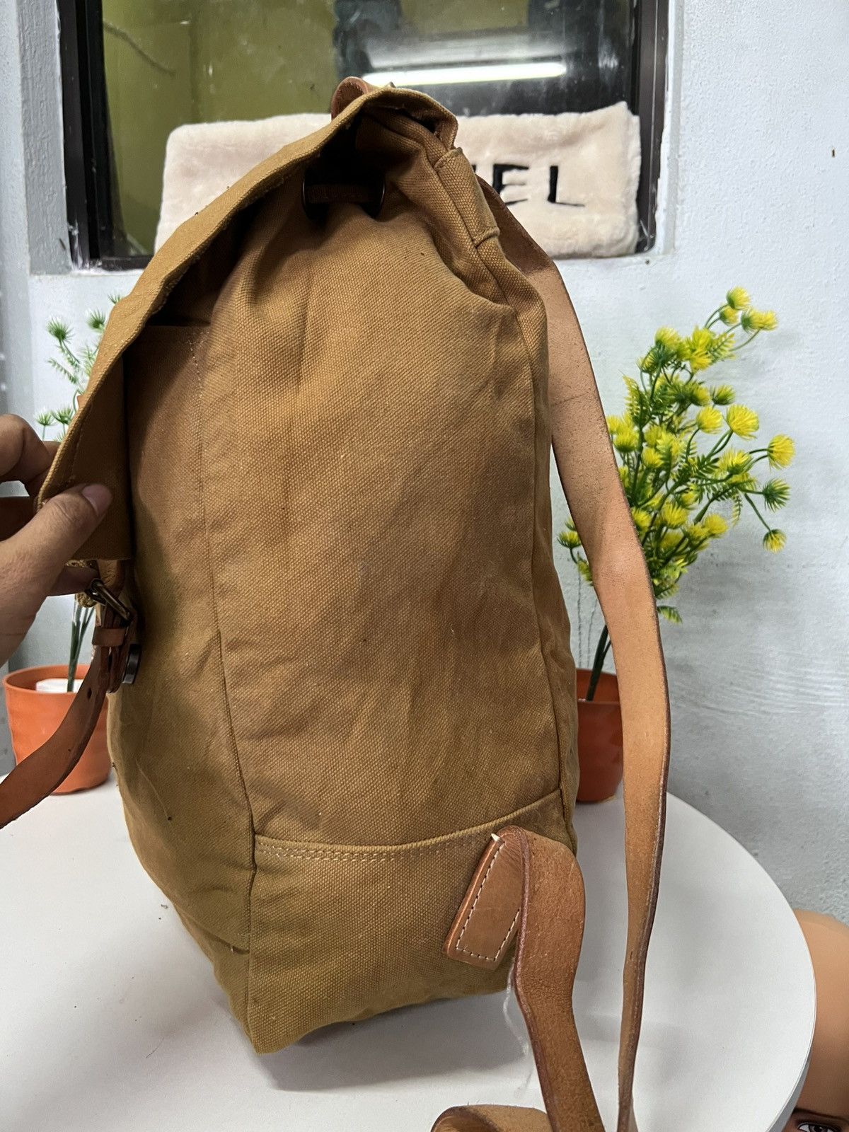 Canvas × Japanese Brand BAGGY PORT CANVAS LEATHER BAGPACK Size ONE SIZE - 3 Thumbnail