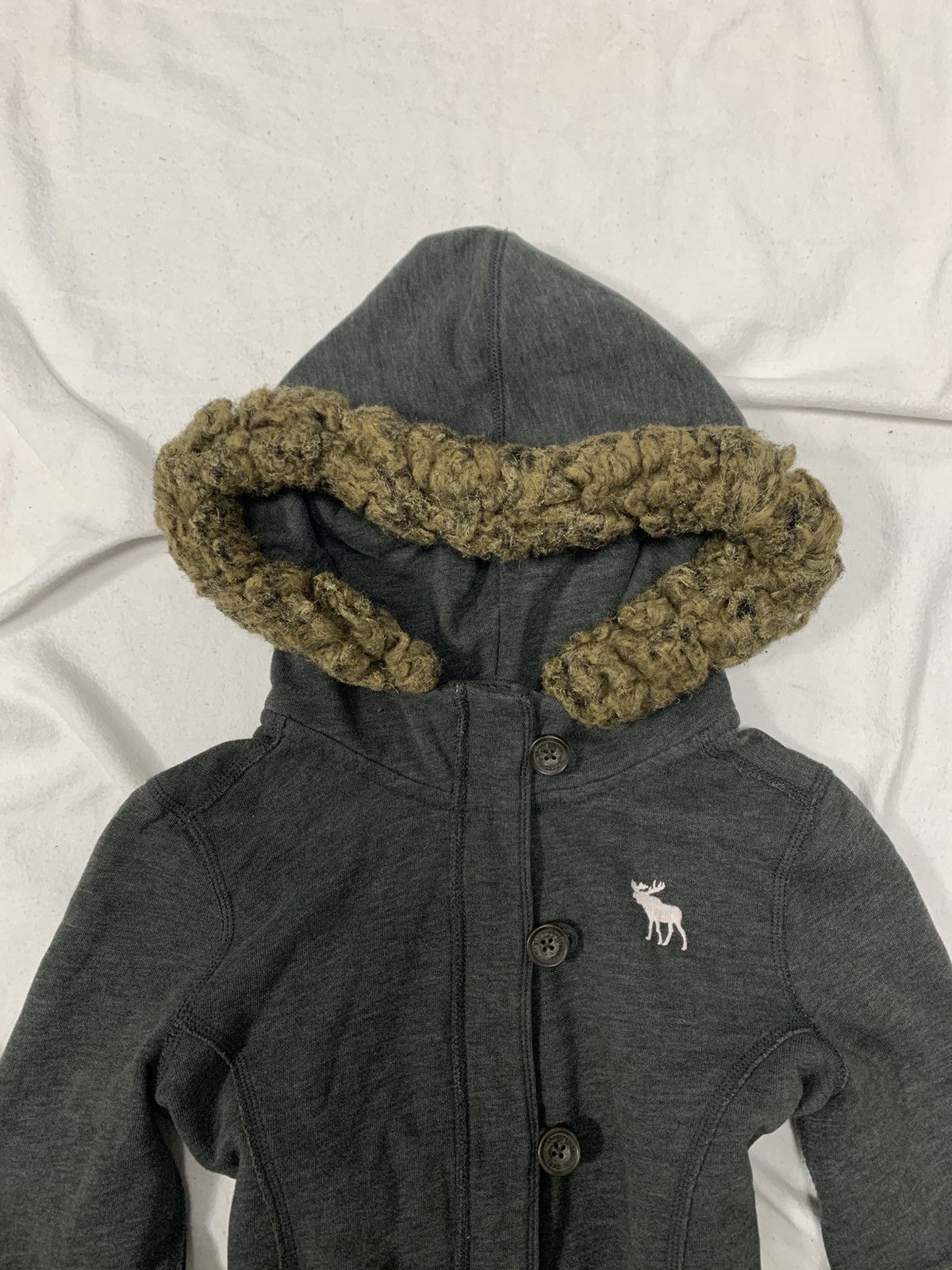 Abercrombie & Fitch × If Six Was Nine × Le Grande Bleu (L.G.B.) VINTAGE ABERCROMBIE FITCH FAUX FUR CROPPED ZIP HOODIE Size L / US 10 / IT 46 - 5 Thumbnail