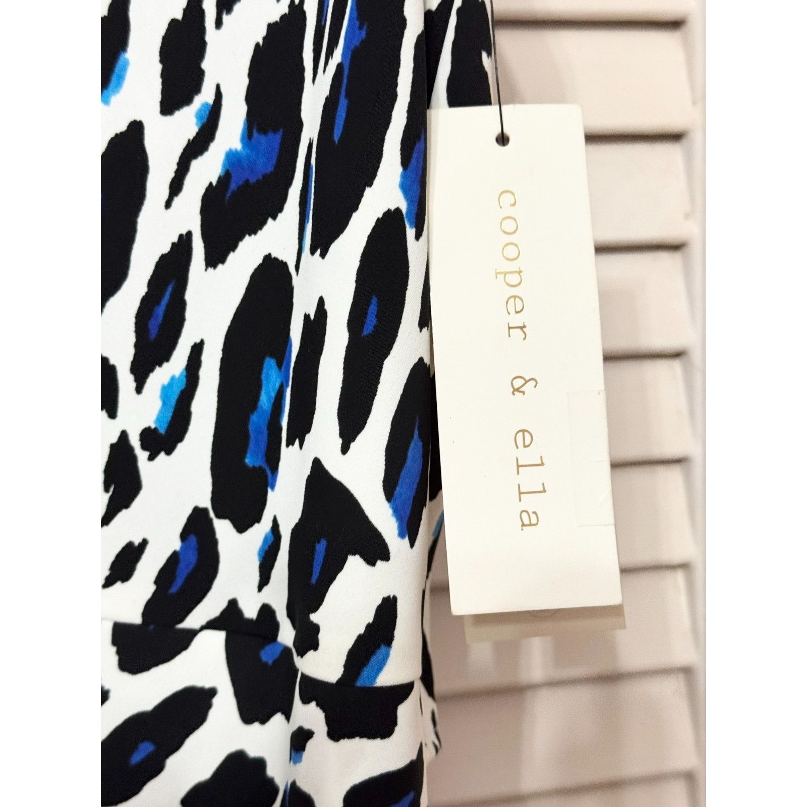 Other NWT Cooper & Ella Blue Leopard Cheetah Animal Print Dress L Size L / US 10 / IT 46 - 8 Thumbnail
