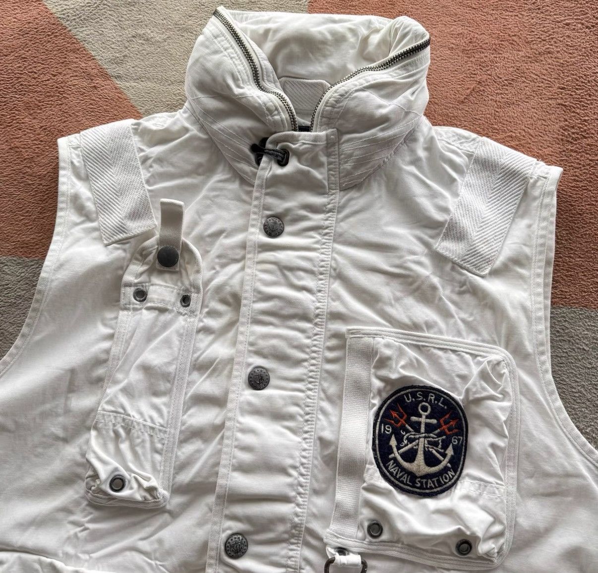 Polo Ralph Lauren Ralph Lauren Polo White Nautical Vest K22 Size US L / EU 52-54 / 3 - 4 Thumbnail