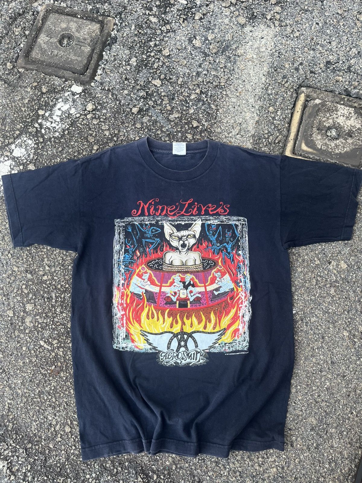 Band Tees Vintage Aerosmith Nine Live Size US L / EU 52-54 / 3 - 1 Thumbnail