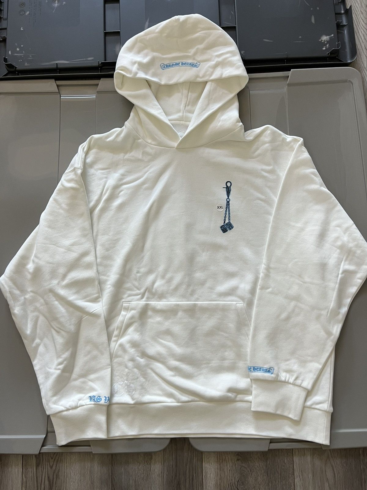 image of Chrome Hearts Fontaine Bleau Las Vegas Exclusive Hoodie in White, Men's (Size 2XL)