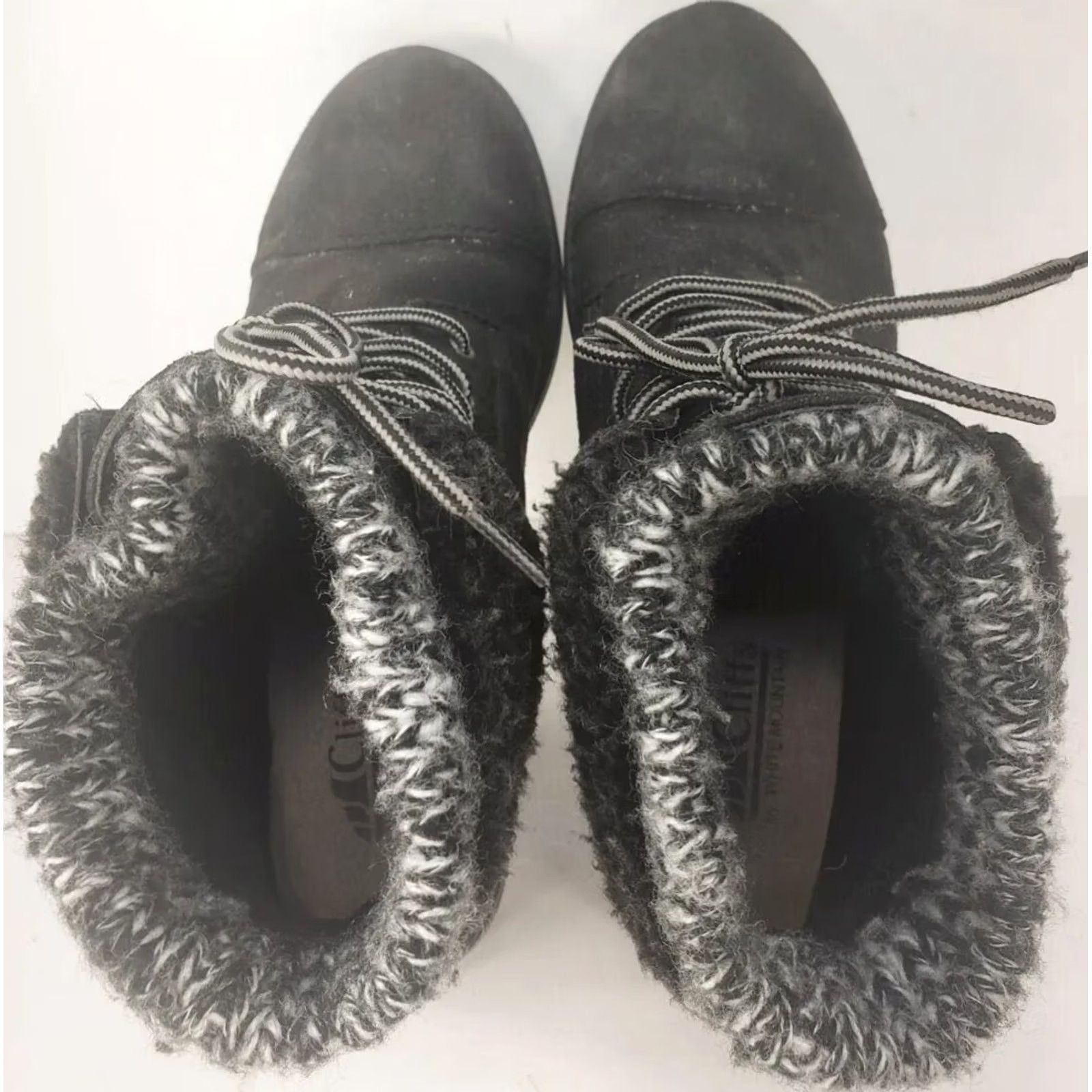 Vintage White Mountain Women's Black Sweater Top Lace Up Ankle Boots 8M Size M / US 6-8 / IT 42-44 - 7 Thumbnail