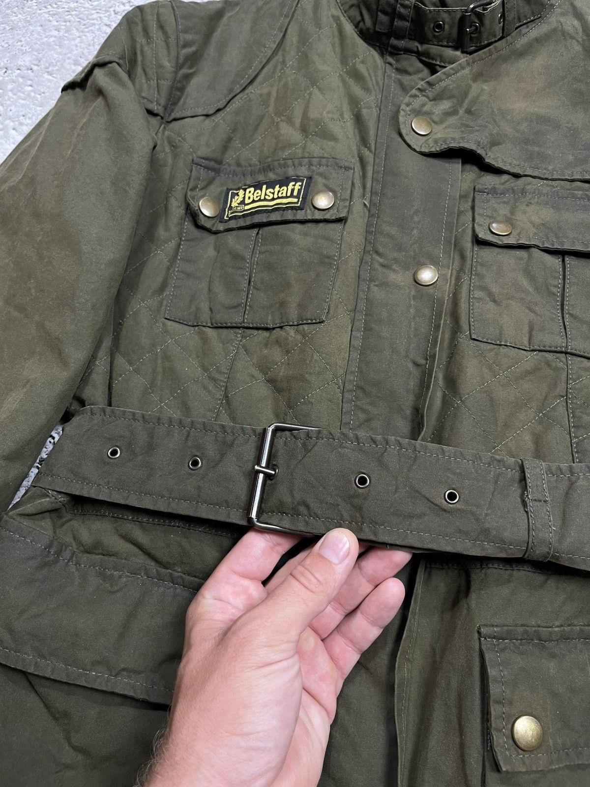 Belstaff Belstaff Gold Label Waxed Cotton Biker Jacket Olive 48 Size US M / EU 48-50 / 2 - 6 Thumbnail