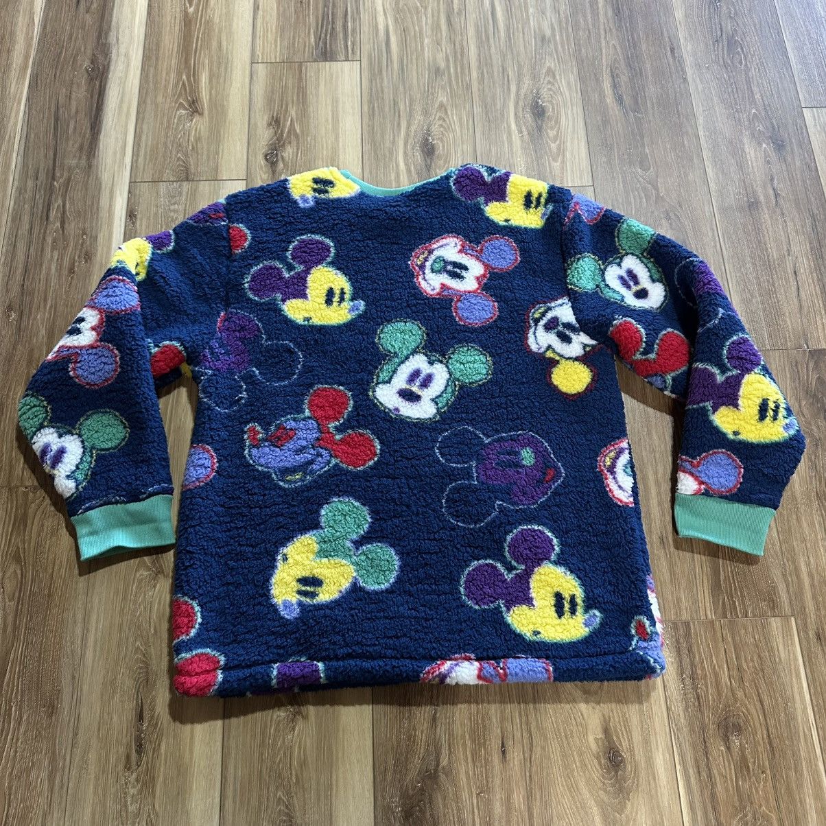 Disney Disney Mickey Mouse Multicolor Sherpa Fleece Sweater Size L / US 10 / IT 46 - 2 Thumbnail