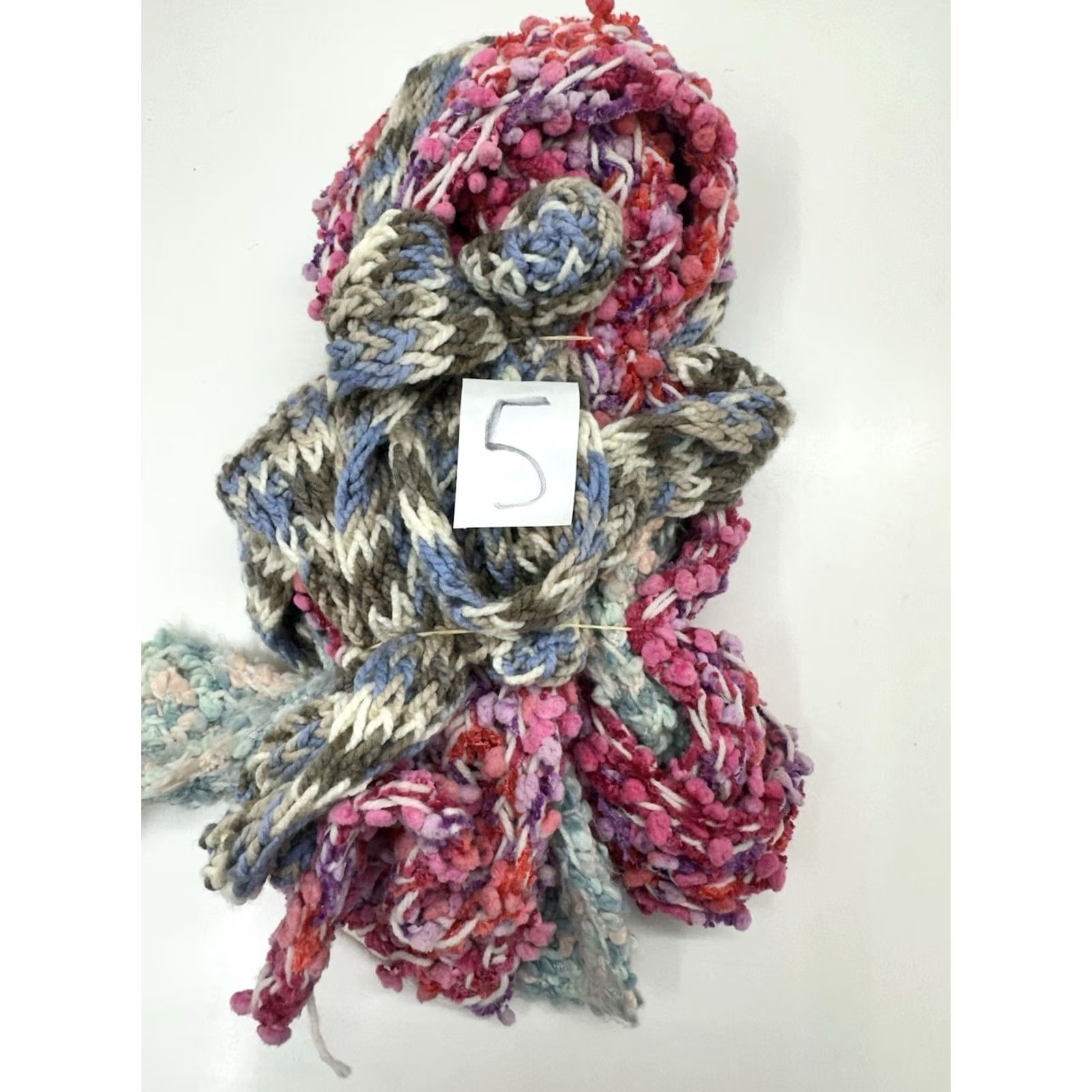 Vintage Womens Scarf Set of 3 Knitted Winter Fuzzy Assorted Blue Size ONE SIZE - 5 Thumbnail