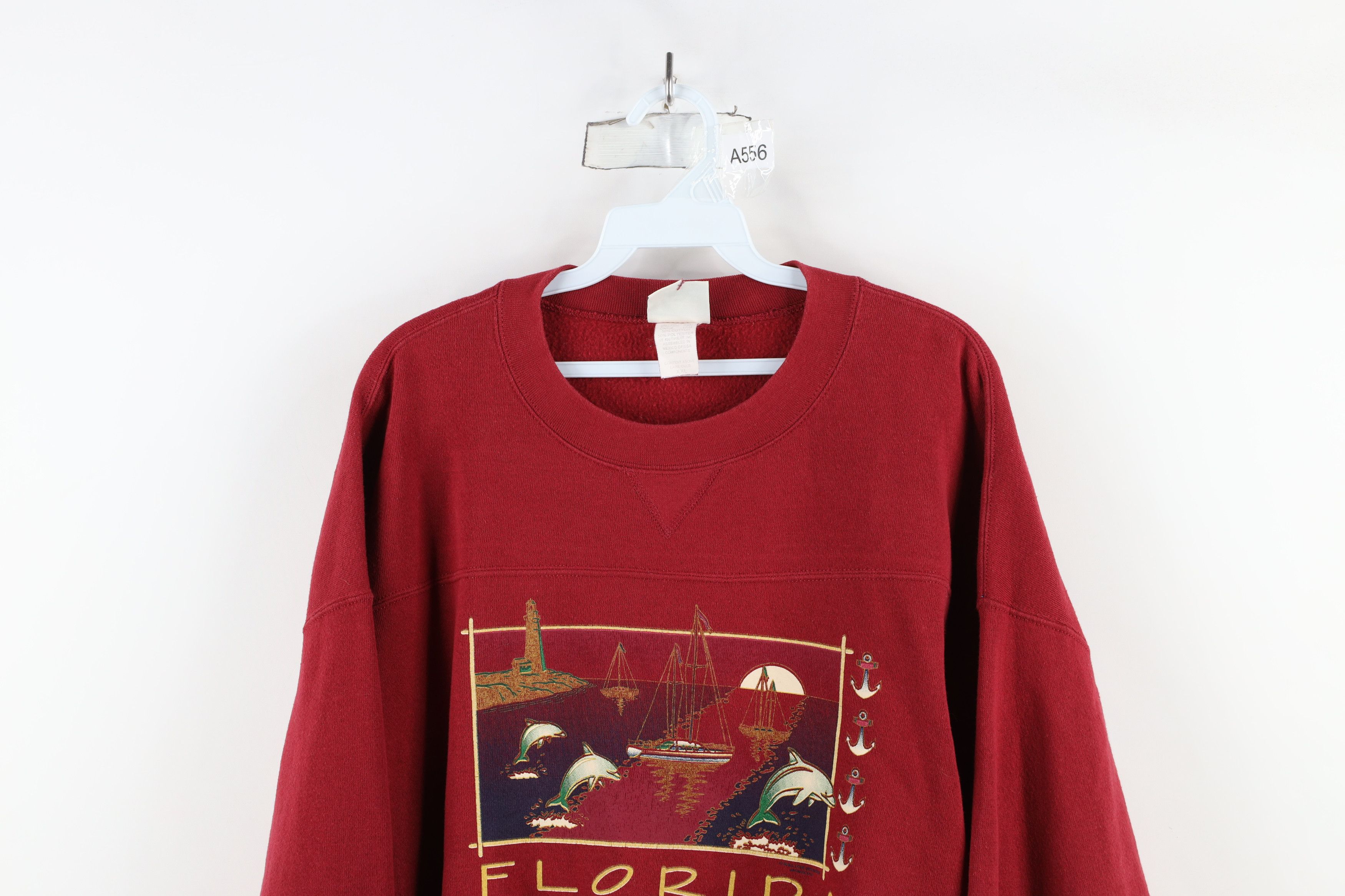 Vintage Vintage 90s Streetwear Spell Out Florida Dolphin Sweatshirt Size US XXL / EU 58 / 5 - 2 Thumbnail
