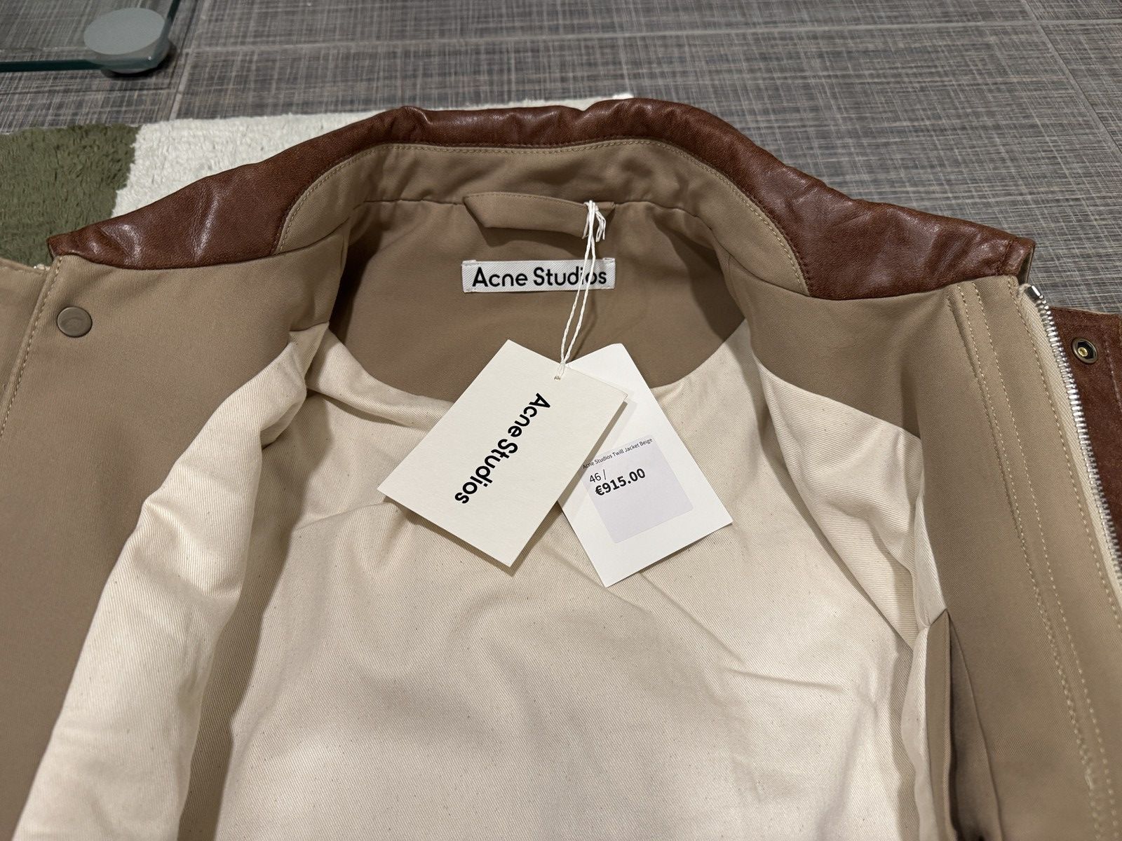 Acne Studios Acne Studios Twill Jacket Khaki Beige Size US S / EU 44-46 / 1 - 8 Thumbnail