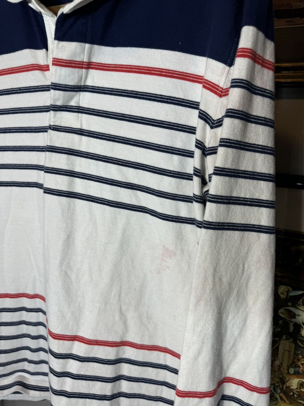 Lands' End × Vintage Vintage Lands End Striped Rugby Size US XL / EU 56 / 4 - 5 Thumbnail