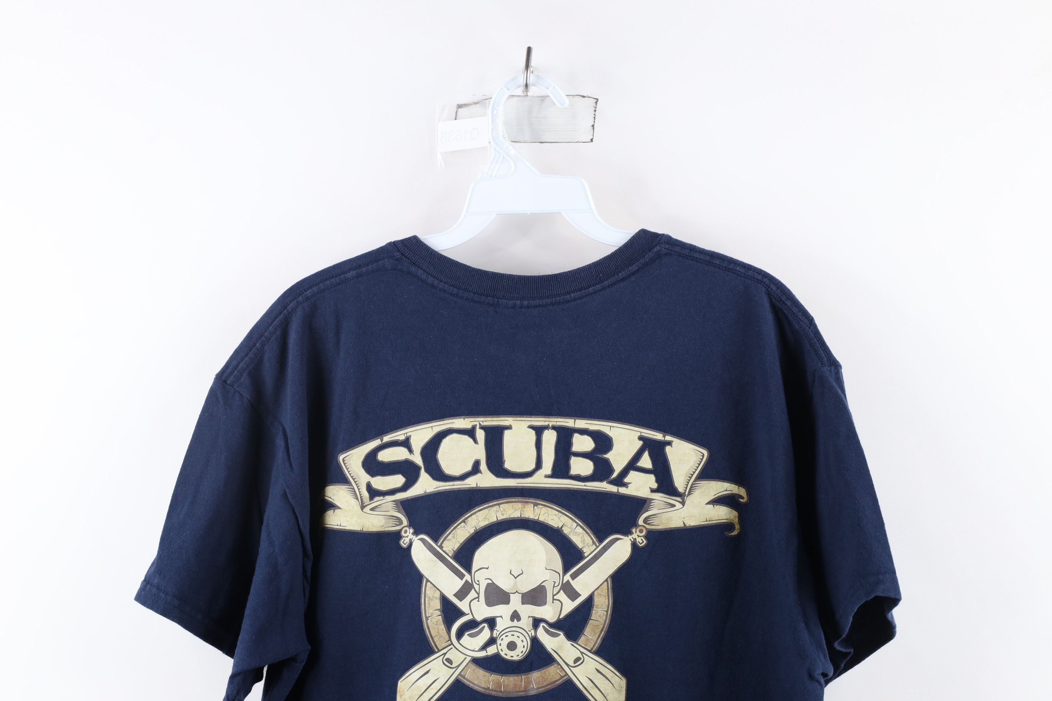 Vintage Vintage 90s Streetwear Spell Out Scuba Diving Skull T-Shirt Size US L / EU 52-54 / 3 - 10 Thumbnail