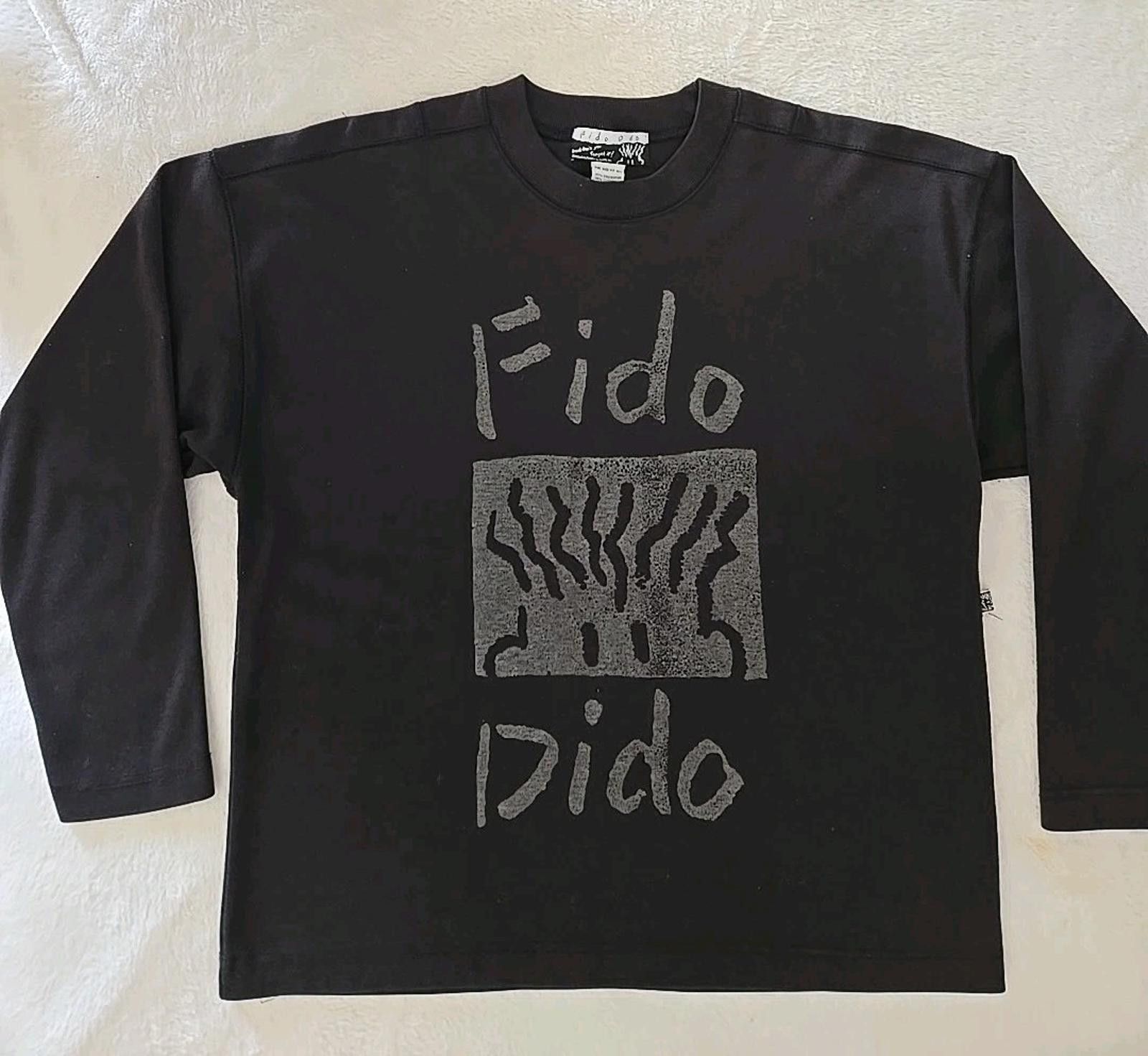 Vintage Vintage '85 Fido Dido Sweater One Size Unisex Black RARE Size US L / EU 52-54 / 3 - 1 Thumbnail
