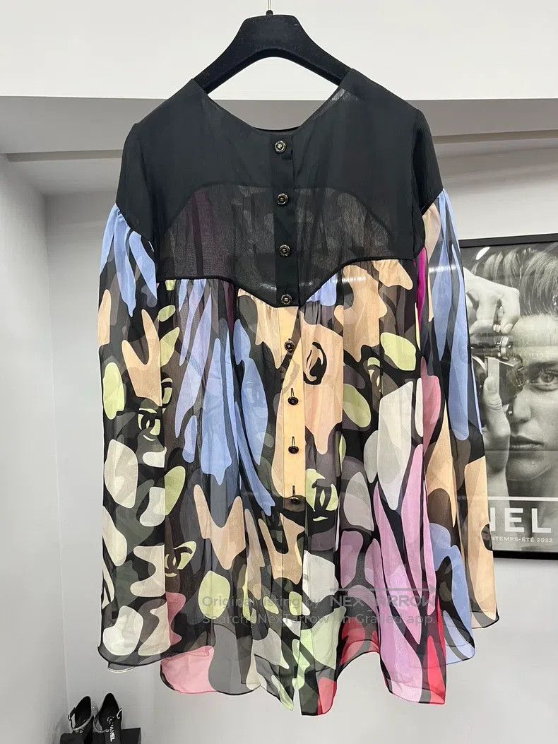 Chanel Chanel Colourful printed silk long sleeves Size XS / US 0-2 / IT 36-38 - 3 Thumbnail