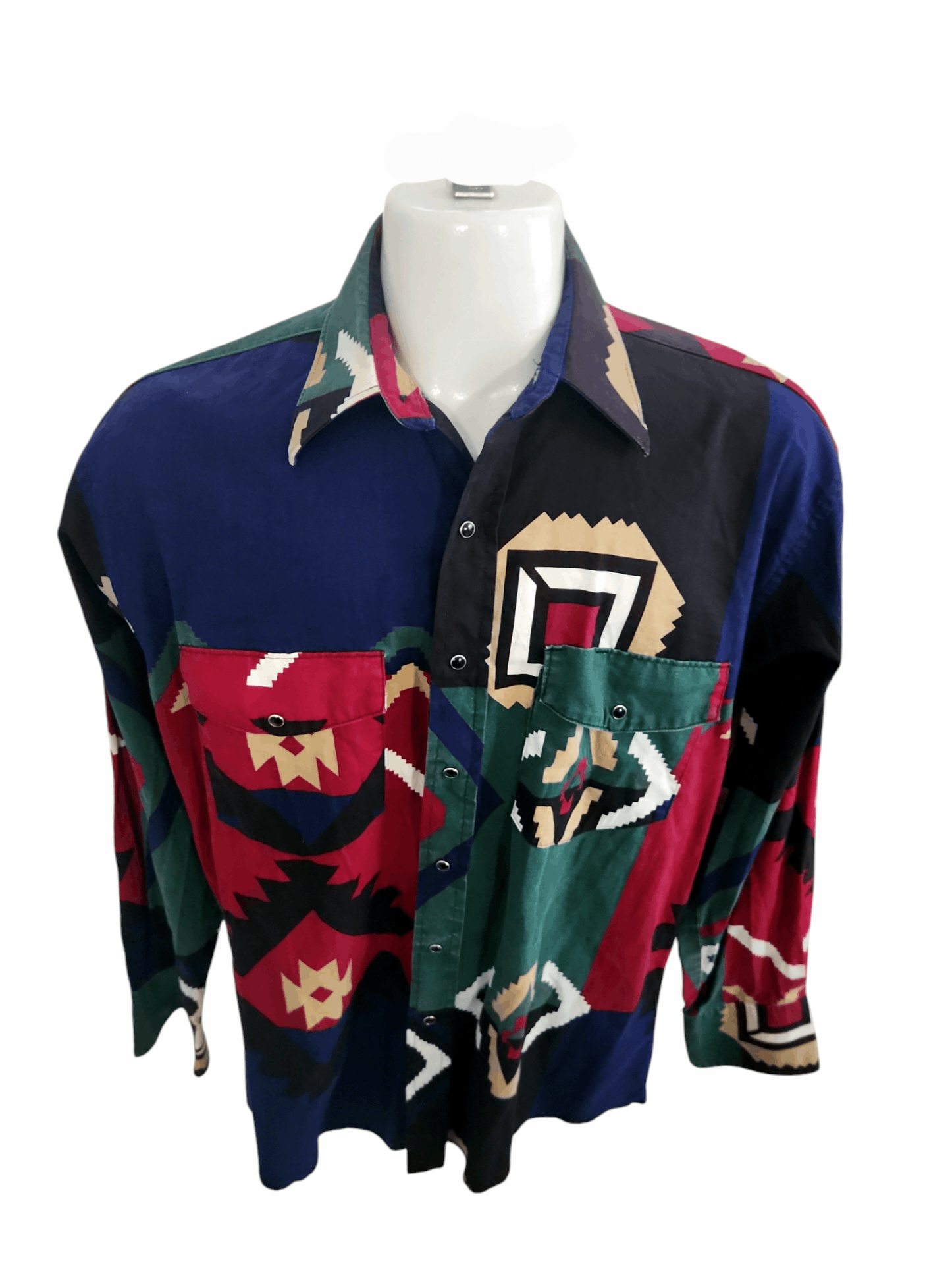 Vintage × Wrangler Wrangler Vintage Western Navajo Aztec Southwestern SZ Large Size US L / EU 52-54 / 3 - 2 Thumbnail