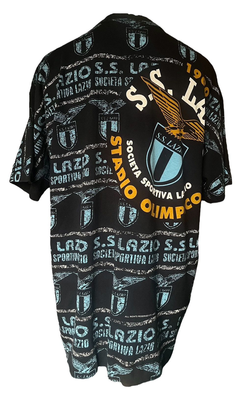 Vintage 1990’s Lazio Serie A Football AOP Kick Sportswear t shirt XL Size US XL / EU 56 / 4 - 2 Thumbnail