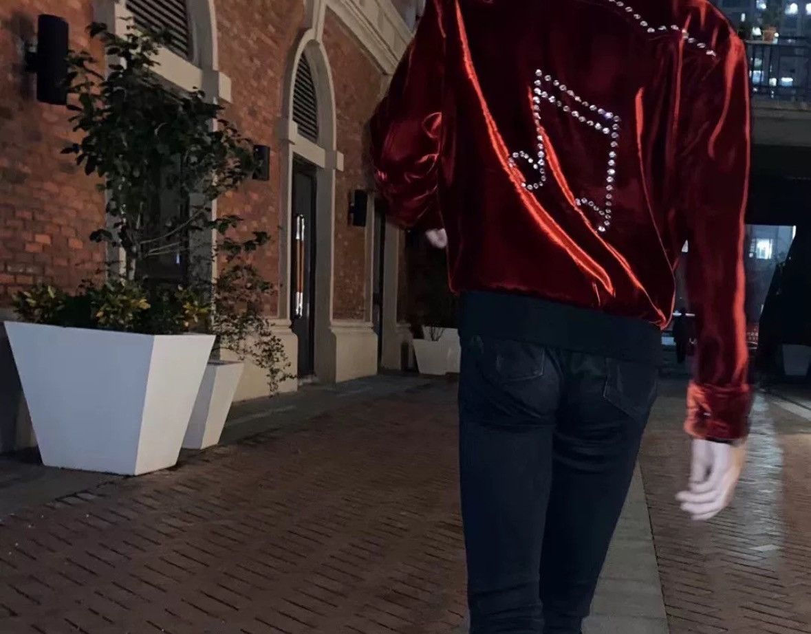 Saint Laurent Paris × Yves Saint Laurent Saint Laurent slp16FW wine red jacket 2412-Nextarrow Size US S / EU 44-46 / 1 - 5 Thumbnail
