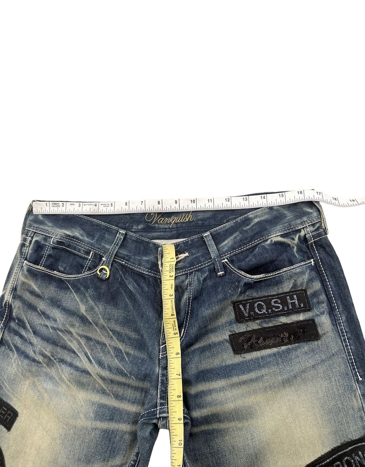 Vanquish Mud Wash Vanquish Gold Japan Patches Low Rise Flare Jeans Size US 32 / EU 48 - 3 Thumbnail