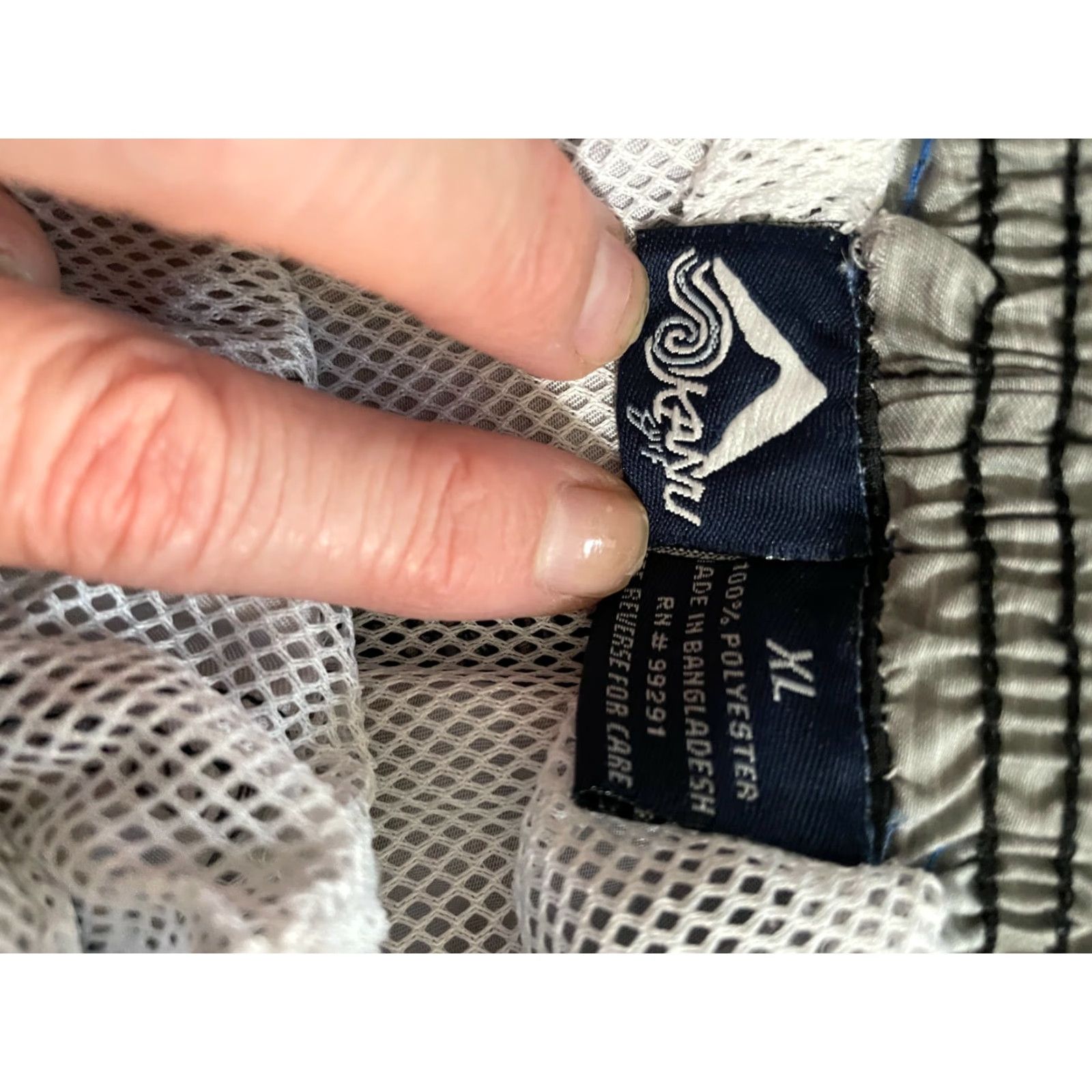 Vintage Kanu Surf Board Shorts Camouflage Mens XL Black Gray Blue Lined Size US 36 / EU 52 - 3 Thumbnail
