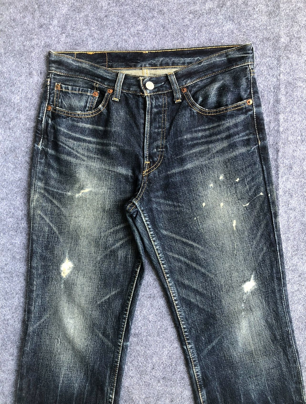 Levi's Rare🔥Vtg Levis 501 Painter Distressed Denim Jeans Size US 30 / EU 46 - 3 Thumbnail