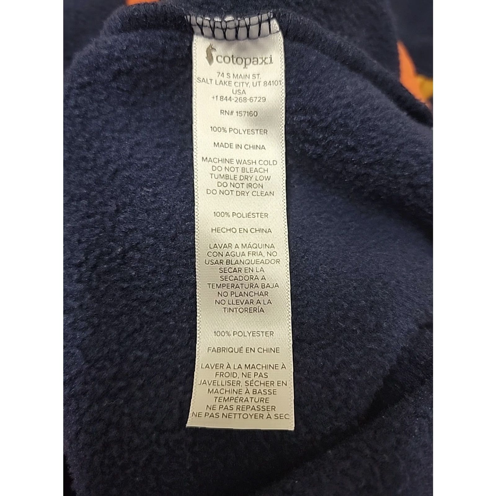 Cotopaxi Cotopaxi Teca Fleece Pullover Mens M Multicolor Orange Trim Quarter Snap Button Blue Trim Pullover Knit Wool Polyester Size US M / EU 48-50 / 2 - 7 Thumbnail