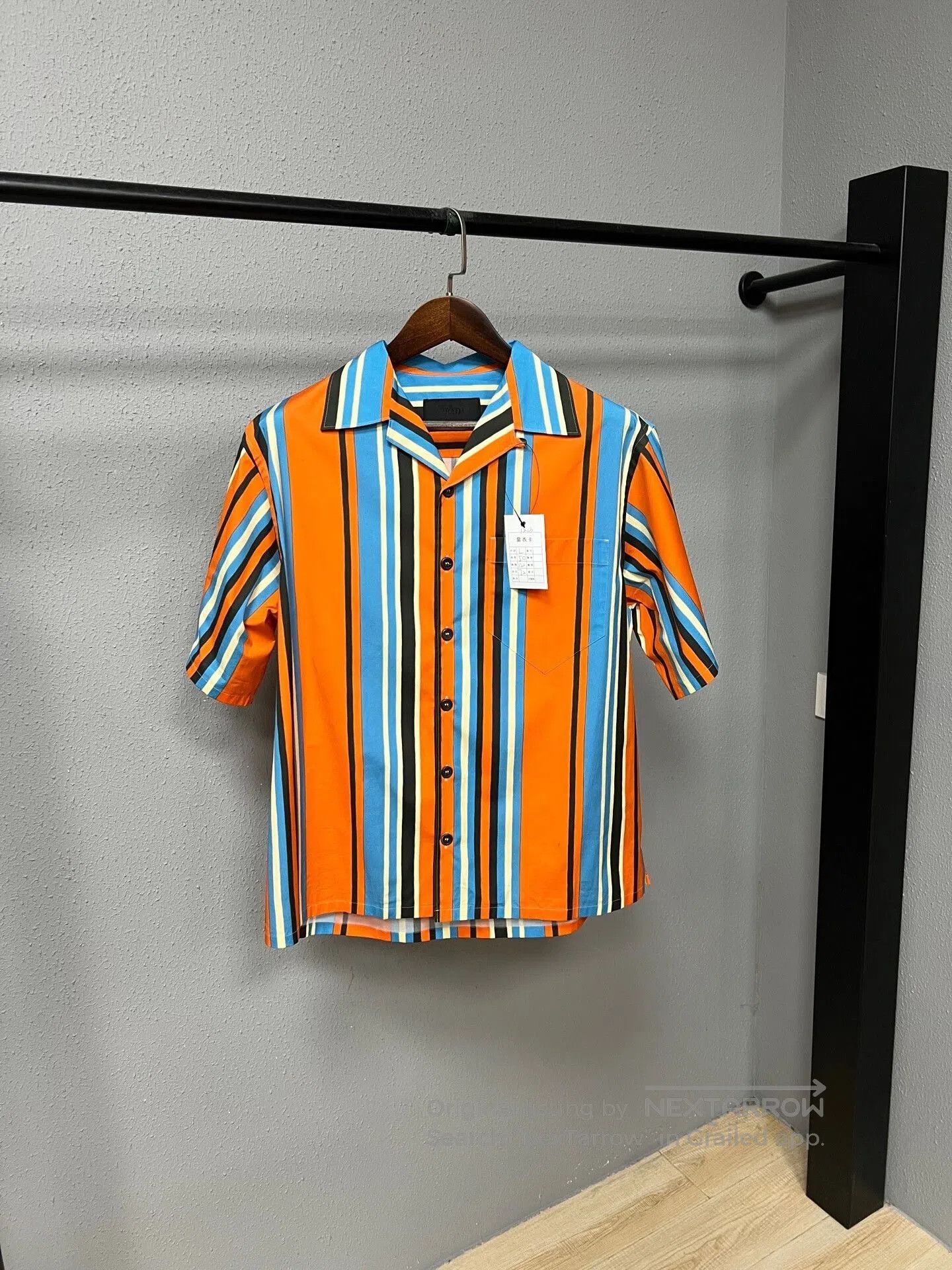 Prada prada striped short sleeve bowling shirt. Size US L / EU 52-54 / 3 - 1 Thumbnail