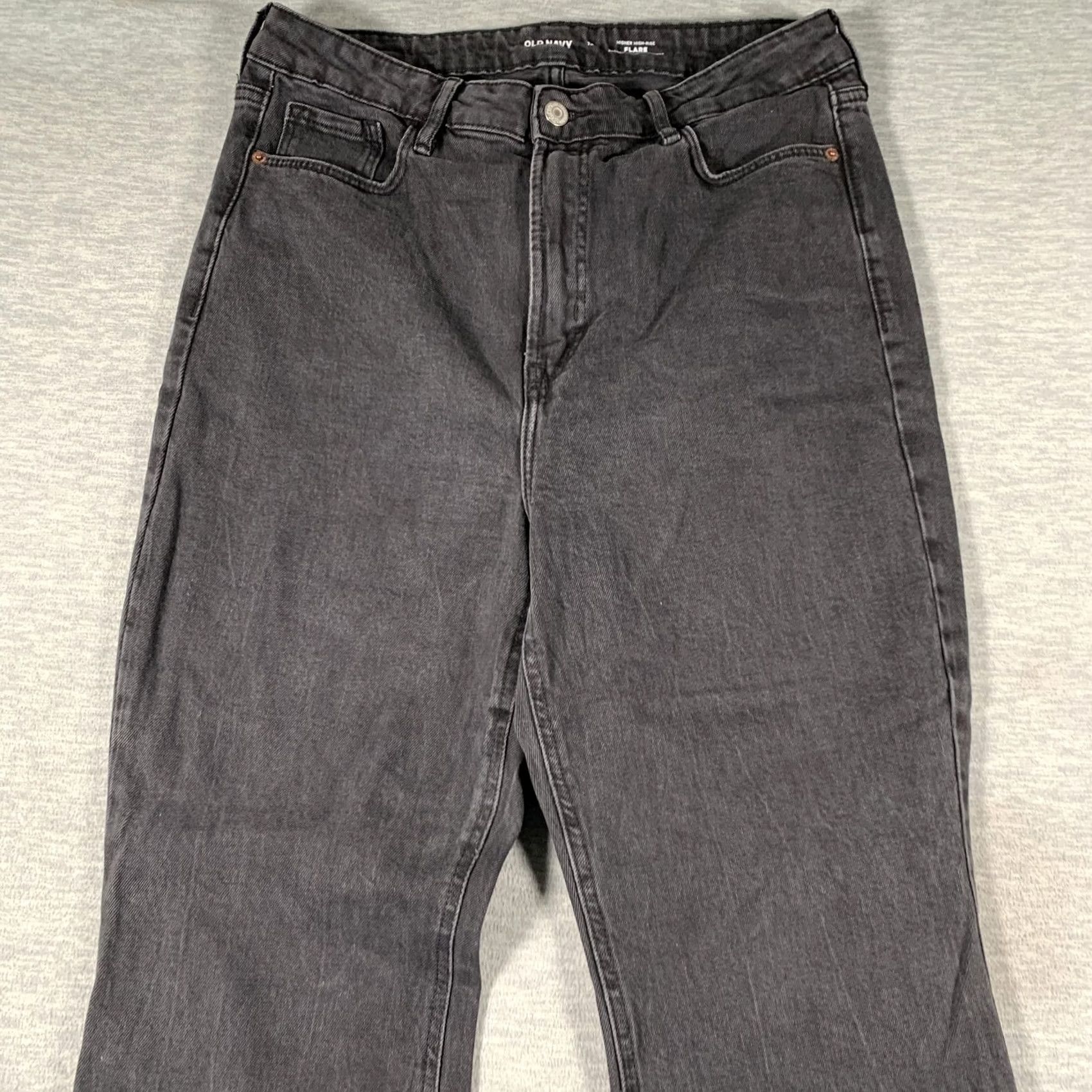 Old Navy Old Navy Jeans Womens 12 Gray Higher High Rise Flare Stretch Denim Moonshade Jeans Size 34" / US 12 / IT 48 - 5 Thumbnail