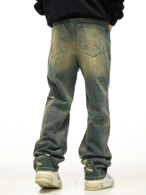 Japanese Brand × Jean American high street washed distressed flared jeans for men Size US 32 / EU 48 - 4 Thumbnail