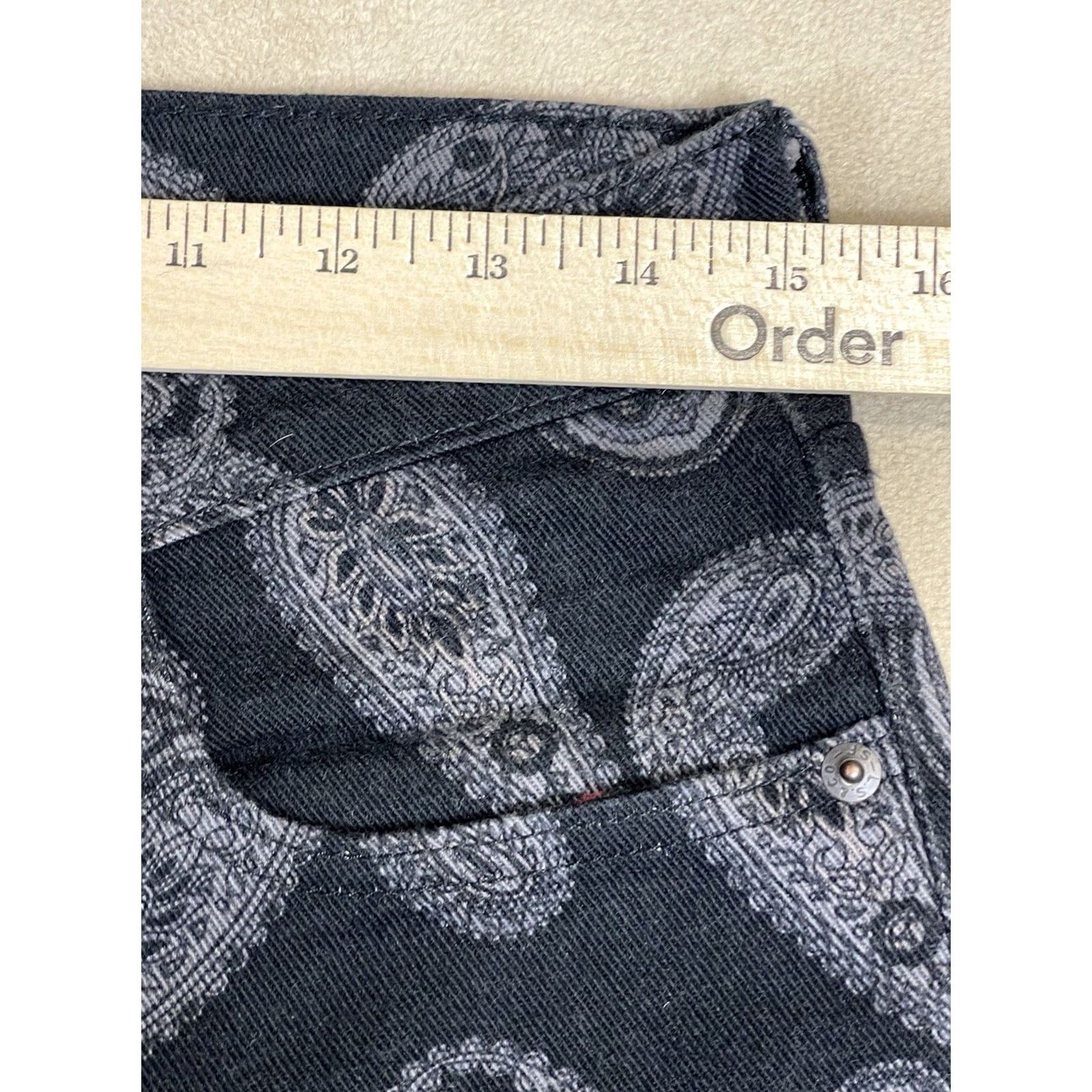 Levi's Levis Jeans Mens 29x30 Black 512 Paisley Denim Casual Denim Tapered Adult Regular Mens Jeans 90s Theme Size US 29 - 4 Thumbnail