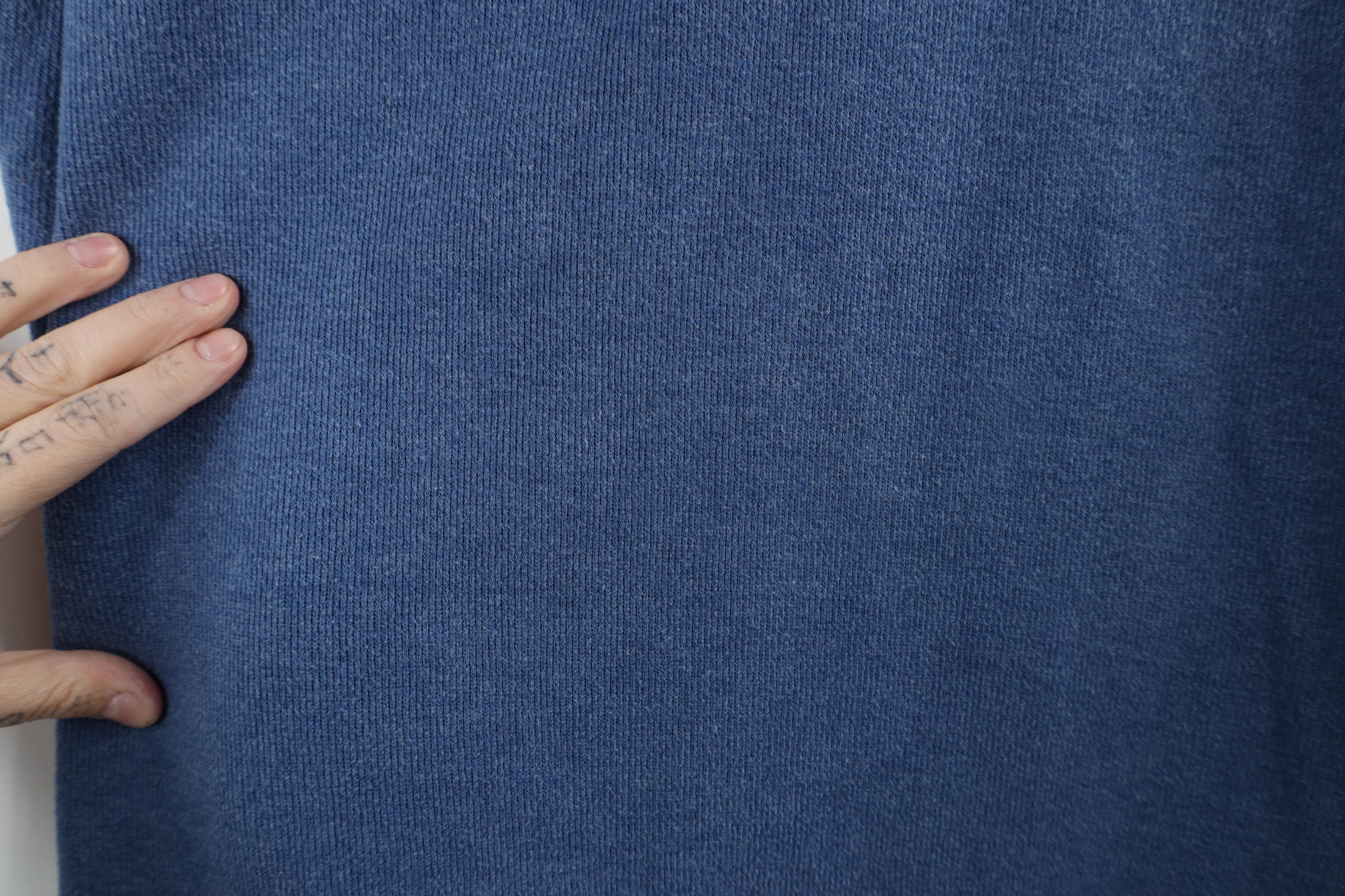 Ralph Lauren × Vintage Vintage 90s Ralph Lauren Ribbed Knit Half Zip Sweater Blue Size US XL / EU 56 / 4 - 5 Thumbnail
