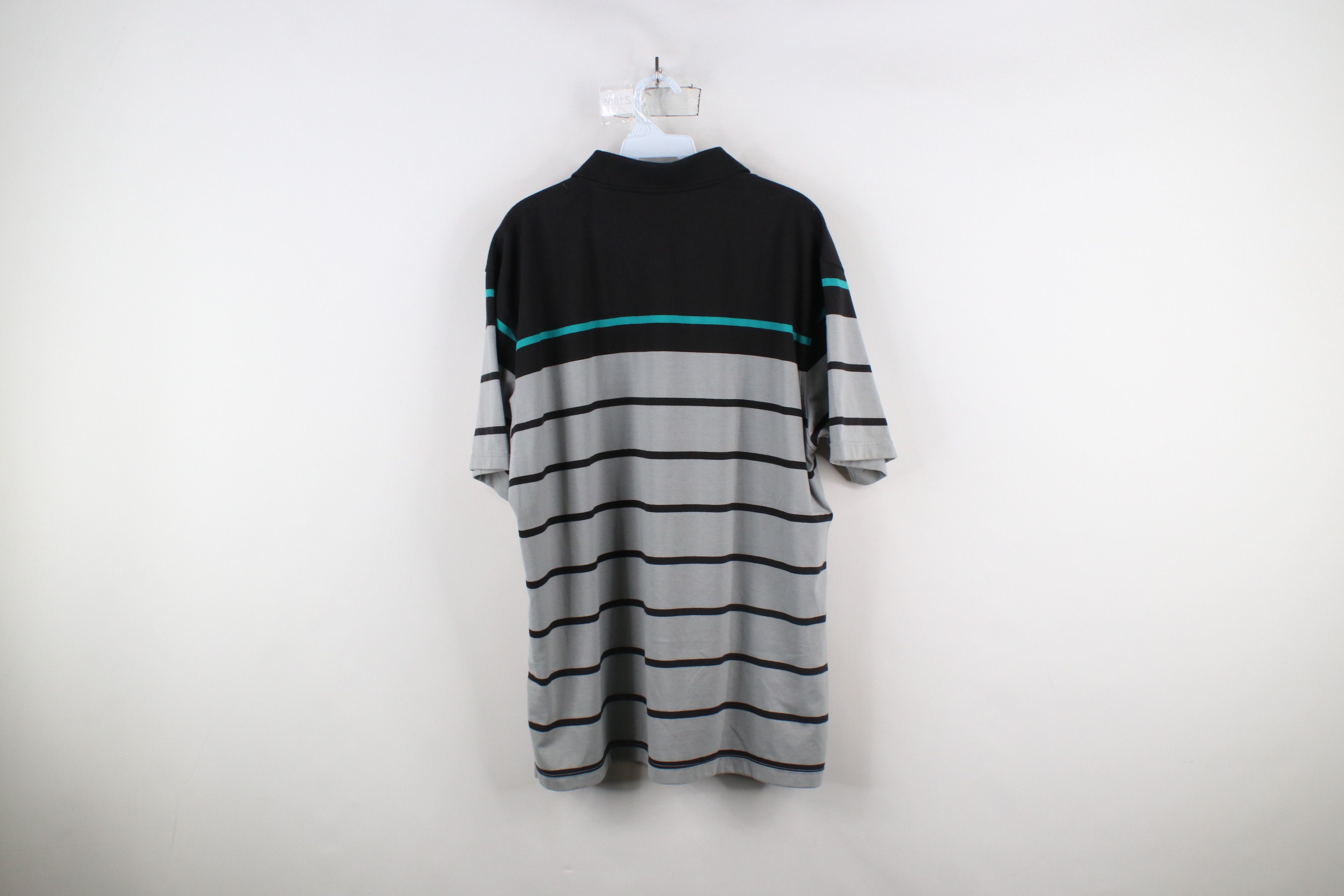 Vintage Vintage 90s Streetwear Striped Block Collared Polo Shirt Size US L / EU 52-54 / 3 - 9 Thumbnail