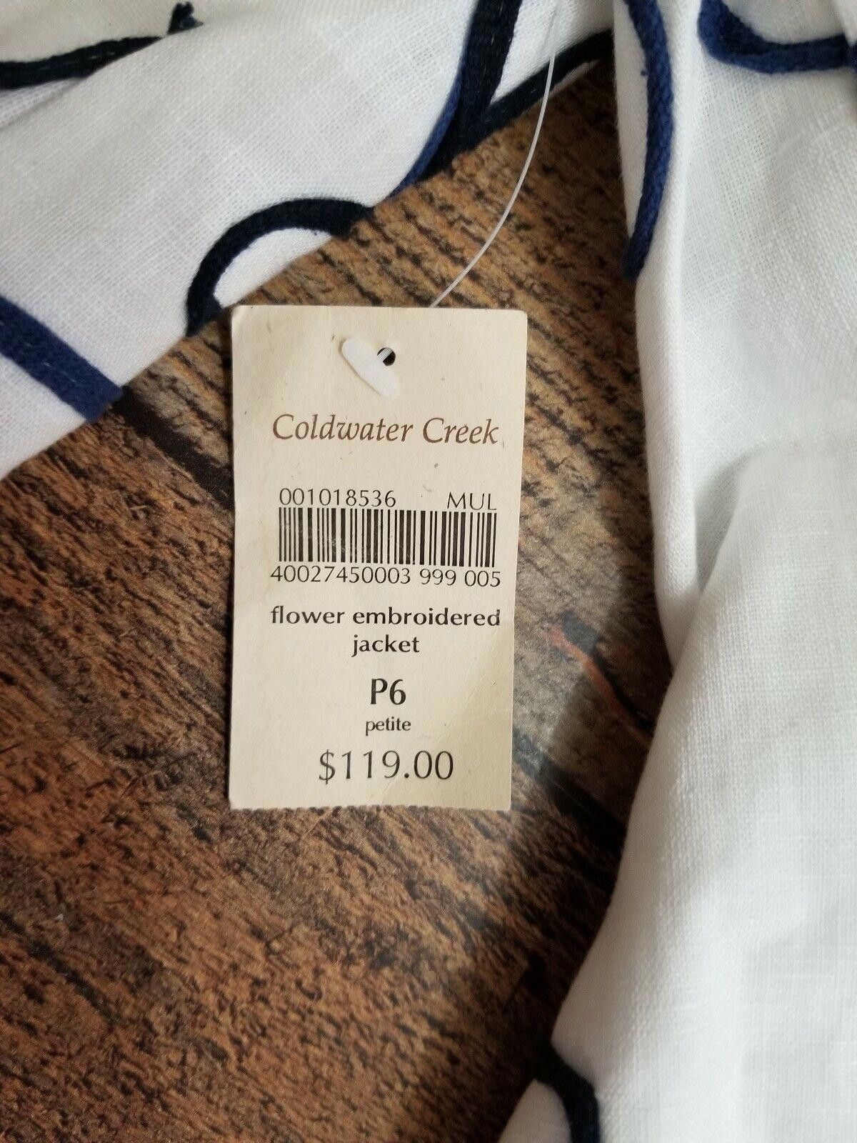 Coldwater Creek Coldwater Creek Jacket 6p Embroidered White Blazer petite Size M / US 6-8 / IT 42-44 - 6 Thumbnail