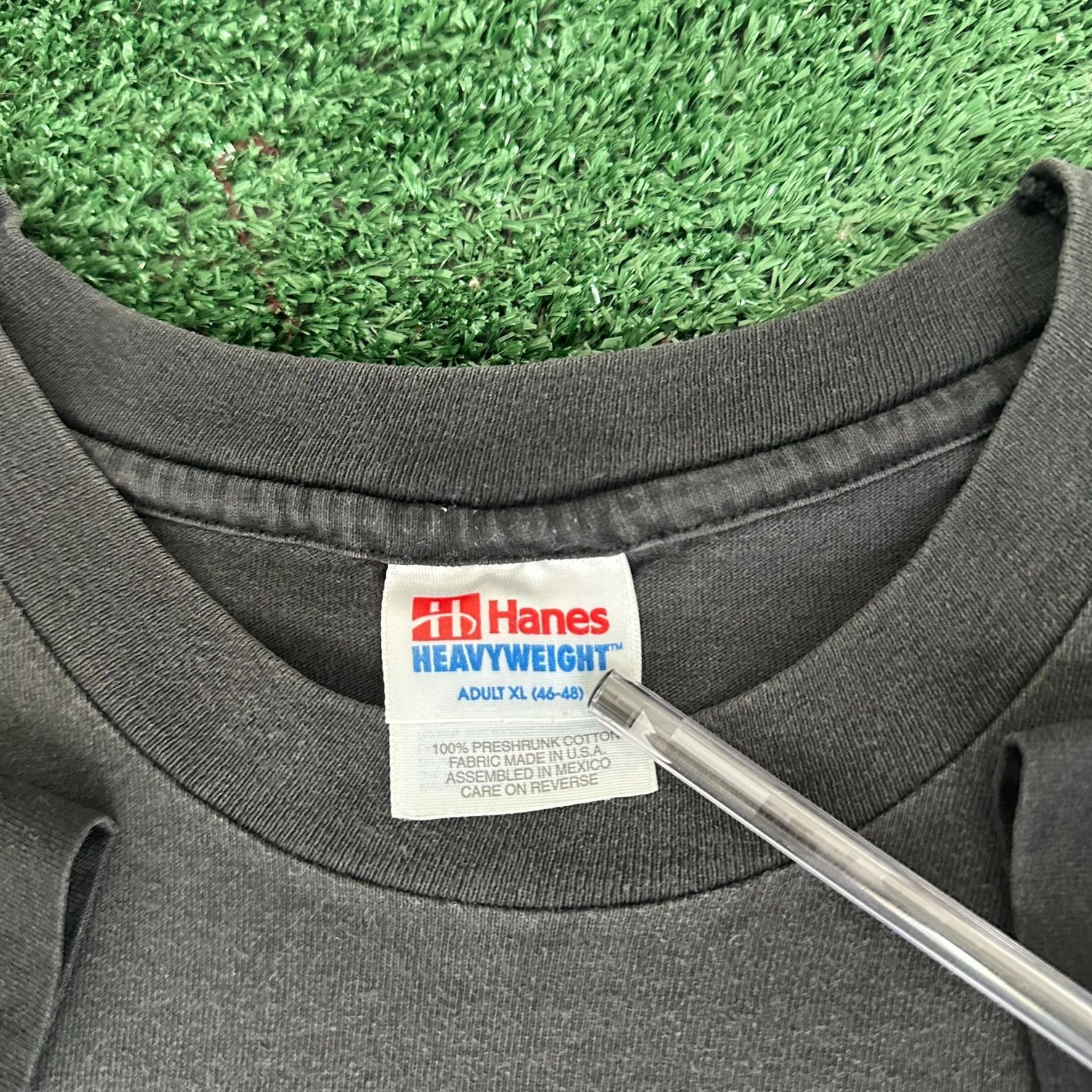 Hanes Vintage 90s Hechinger Faded Black T-Shirt Boxy Single Stitch Size US XL / EU 56 / 4 - 5 Thumbnail