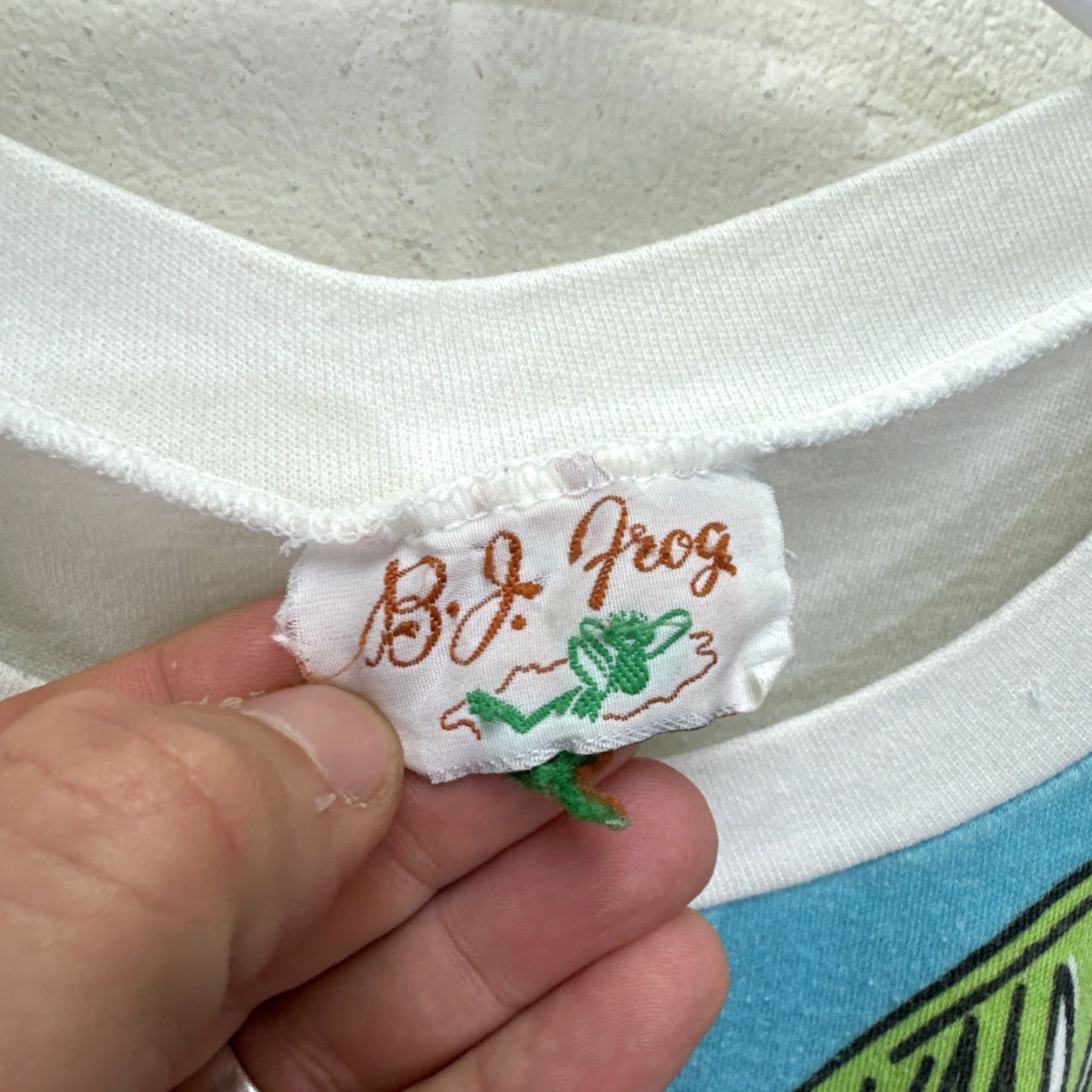 Vintage VINTAGE Betty Boop BJ Frog T Shirt 1980s Unisex XL Cotton White Graphic Tee Zebra Safari 80s Retro Pop Culture Size US XL / EU 56 / 4 - 2 Thumbnail
