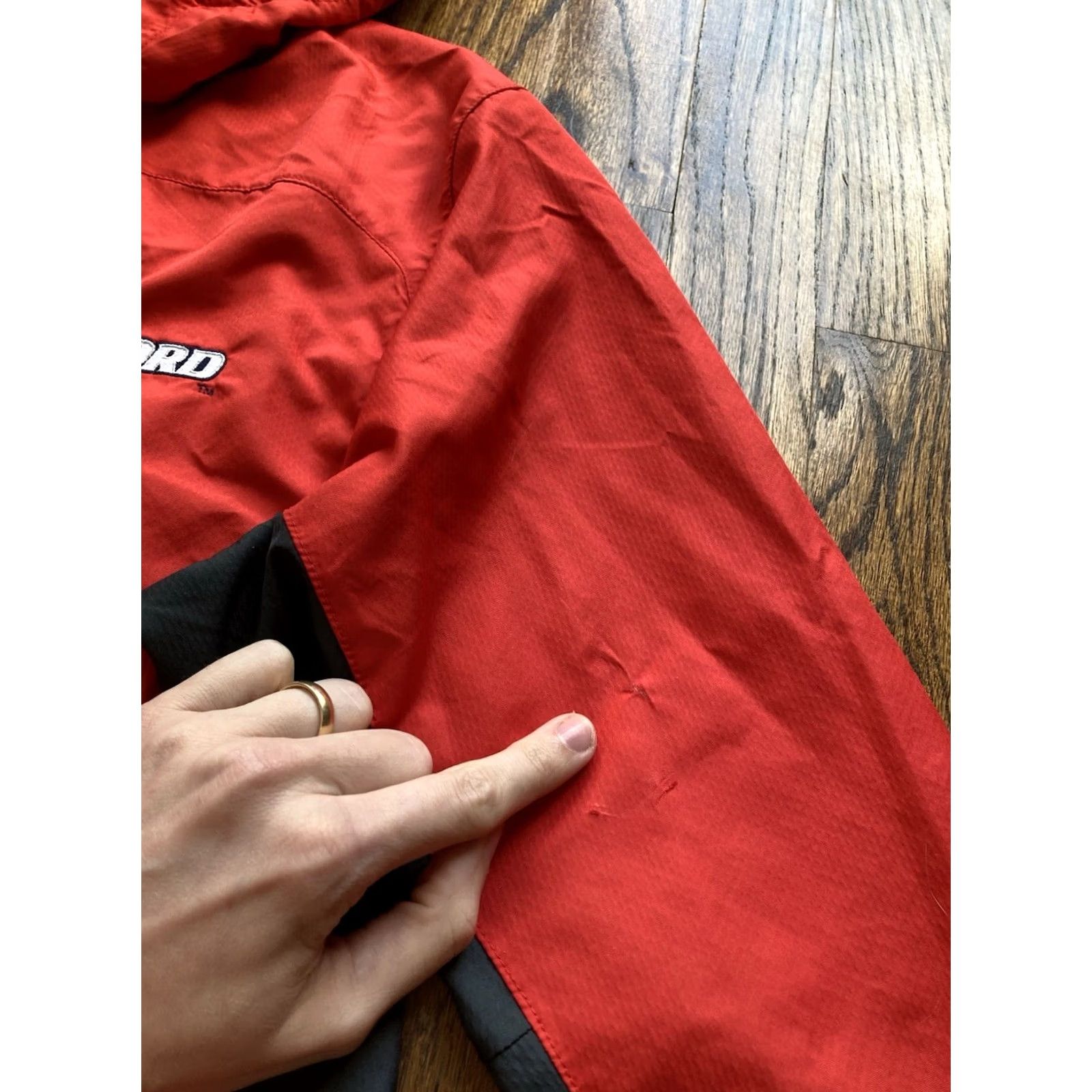 Nike Nike Mens Jacket Medium Red Windbreaker Hooded 1/4 Zip Size US M / EU 48-50 / 2 - 6 Thumbnail