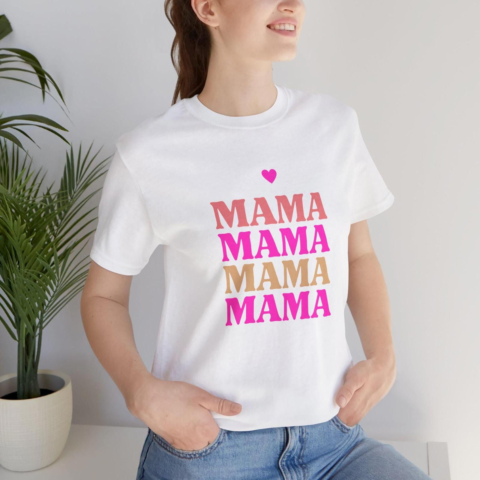 Designer Mama Mother's Day Pink T-Shirt with Heart Size ONE SIZE - 5 Thumbnail