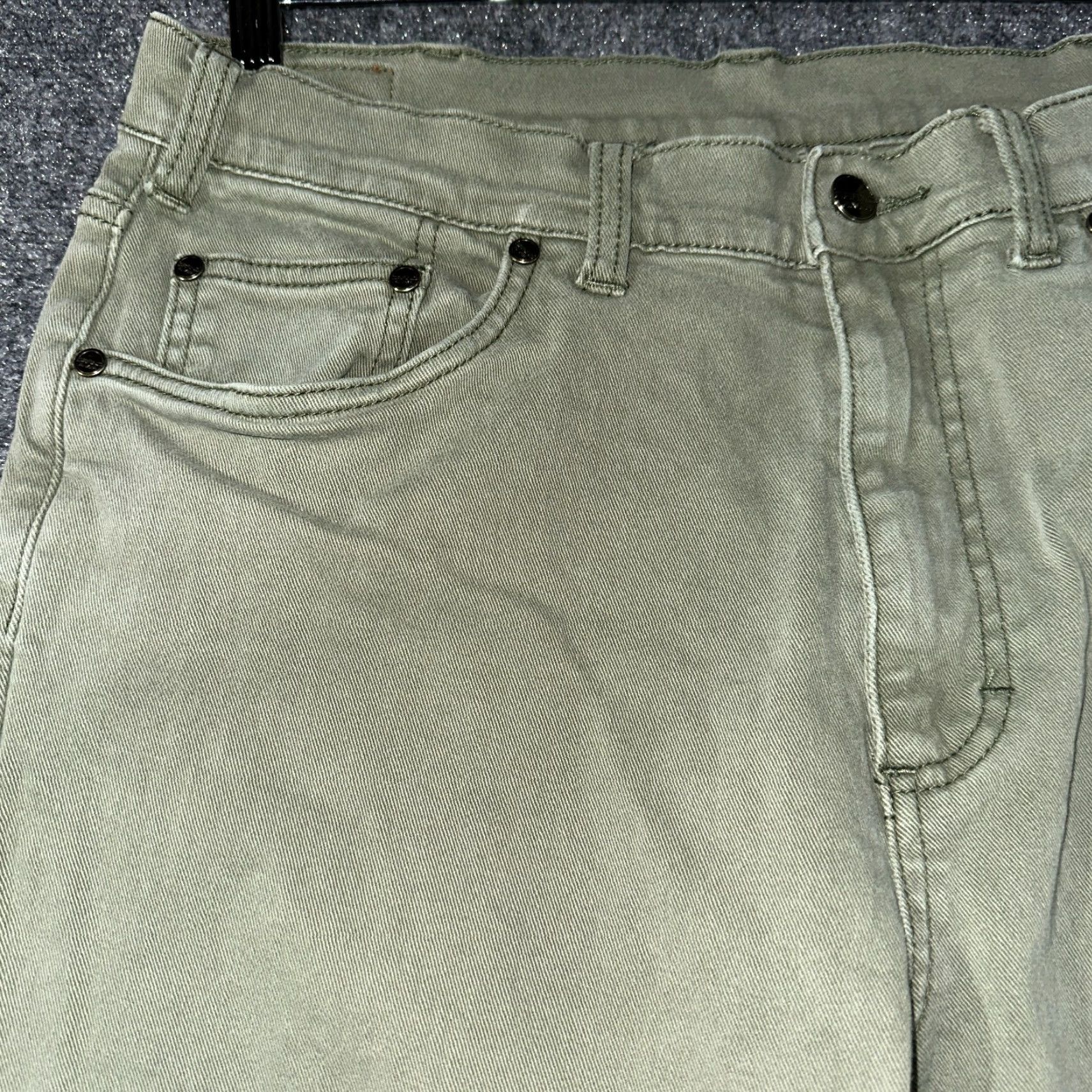 Banana Republic Banana Republic Jeans Mens 34 Khaki Green Cotton Stretch Straight Leg Pockets Belt Loop 5-Pocket Denim VINTAGE Style Modern Mens Size US 34 / EU 50 - 4 Thumbnail