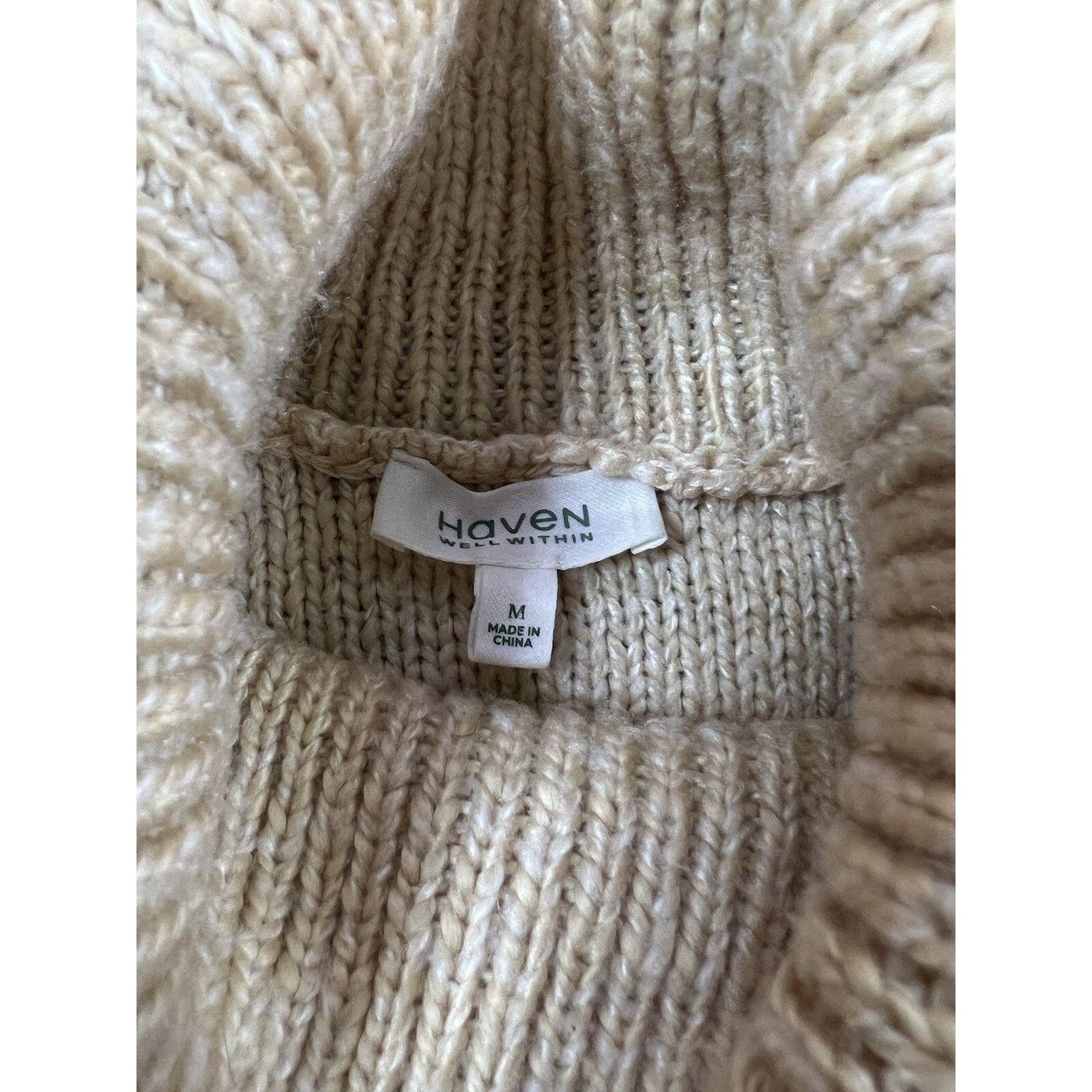 Haven Haven Well Within Sweater Size M Chunky Knit Beige Size M / US 6-8 / IT 42-44 - 4 Thumbnail
