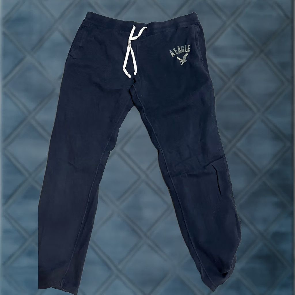 American Eagle Outfitters American Eagle Solid Jogger Sweatpants Size 2XLT Navy Blue Men's Size US 39 - 1 Thumbnail