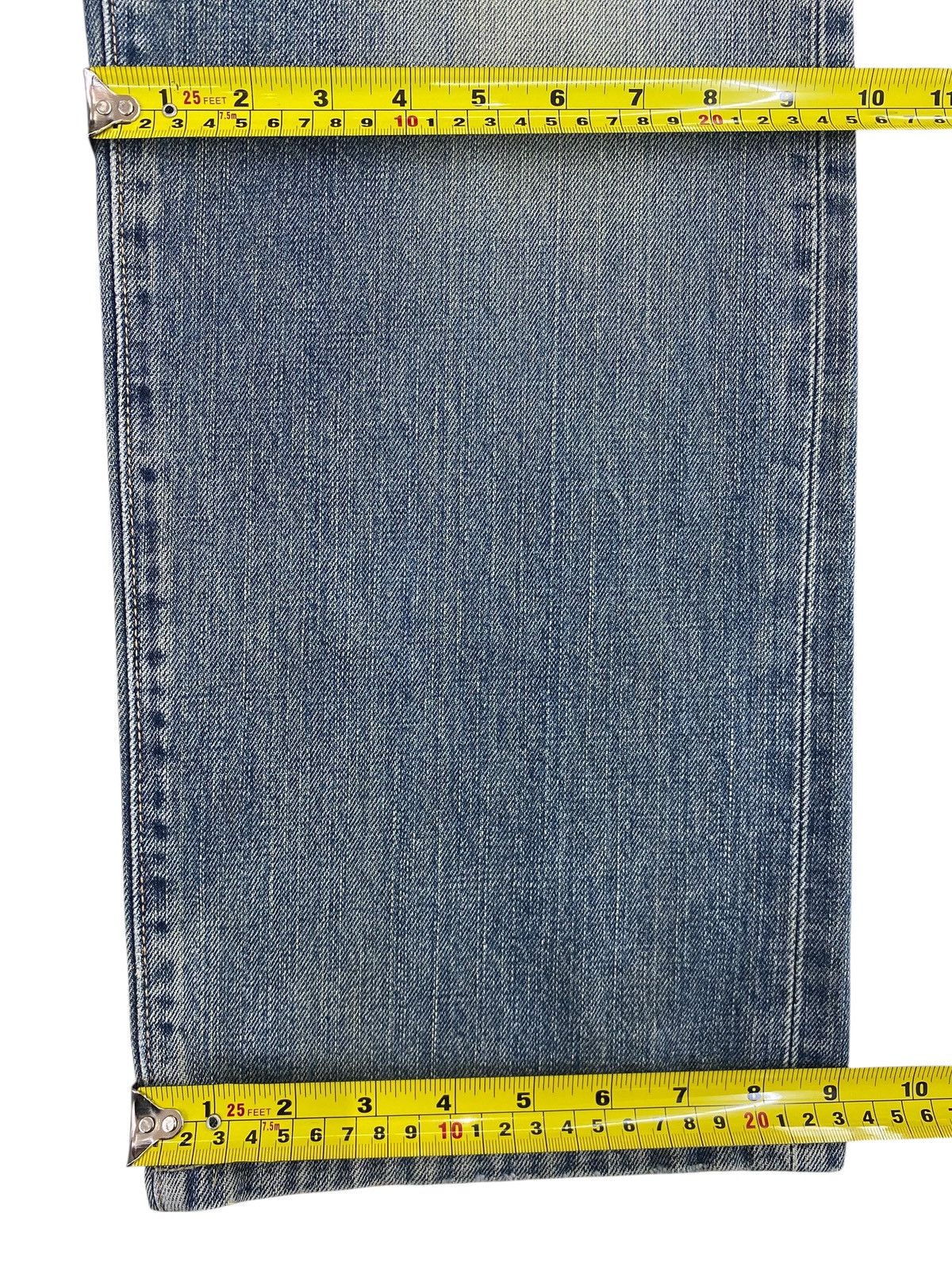 Edwin Edwin X Selvage Faded Wash Ripped Style Straight Leg Jeans Size US 33 - 9 Thumbnail