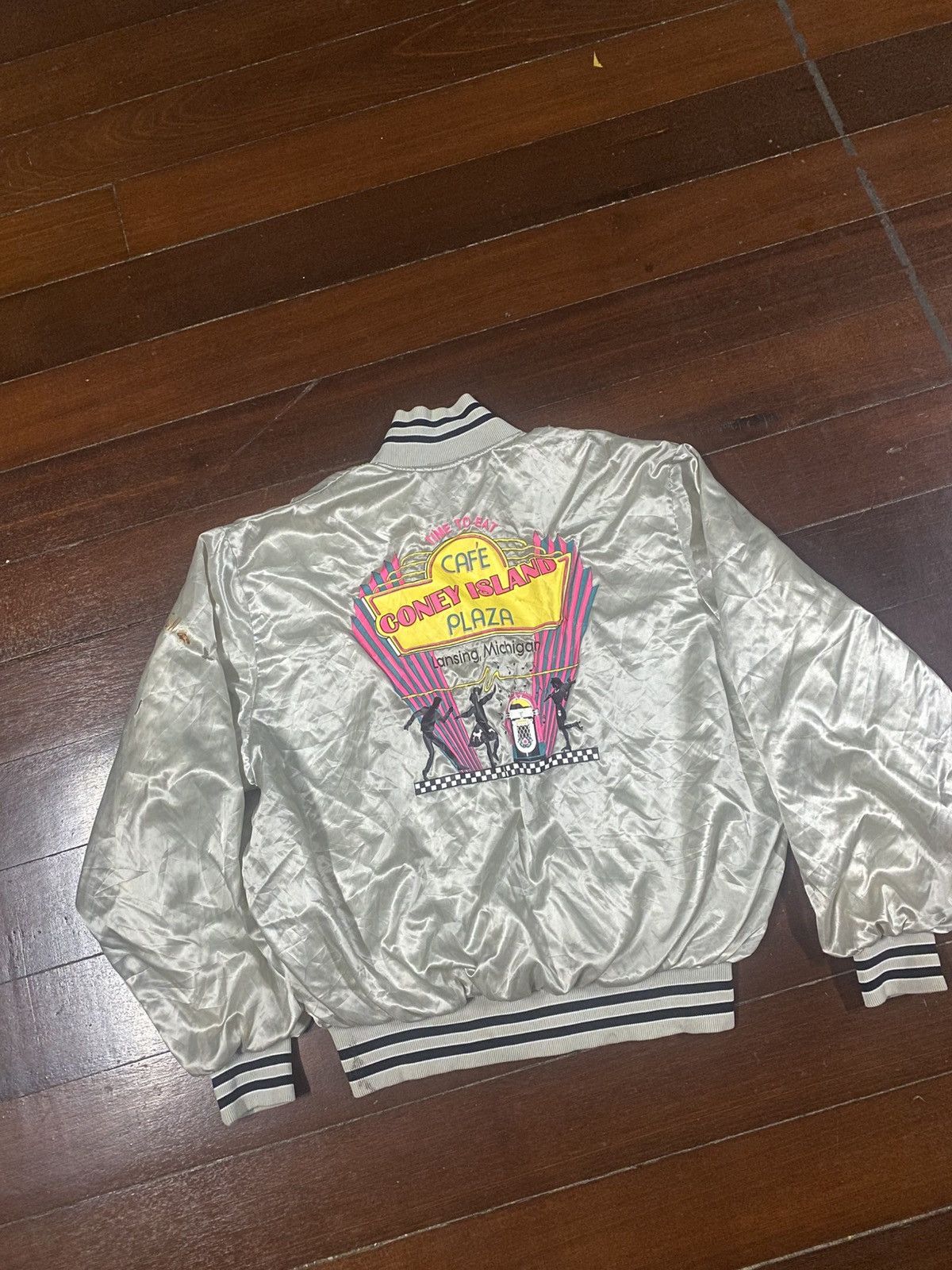 Vintage Vintage 70s cafe coney island richard a leslie Bomber Jacket Size US L / EU 52-54 / 3 - 2 Thumbnail
