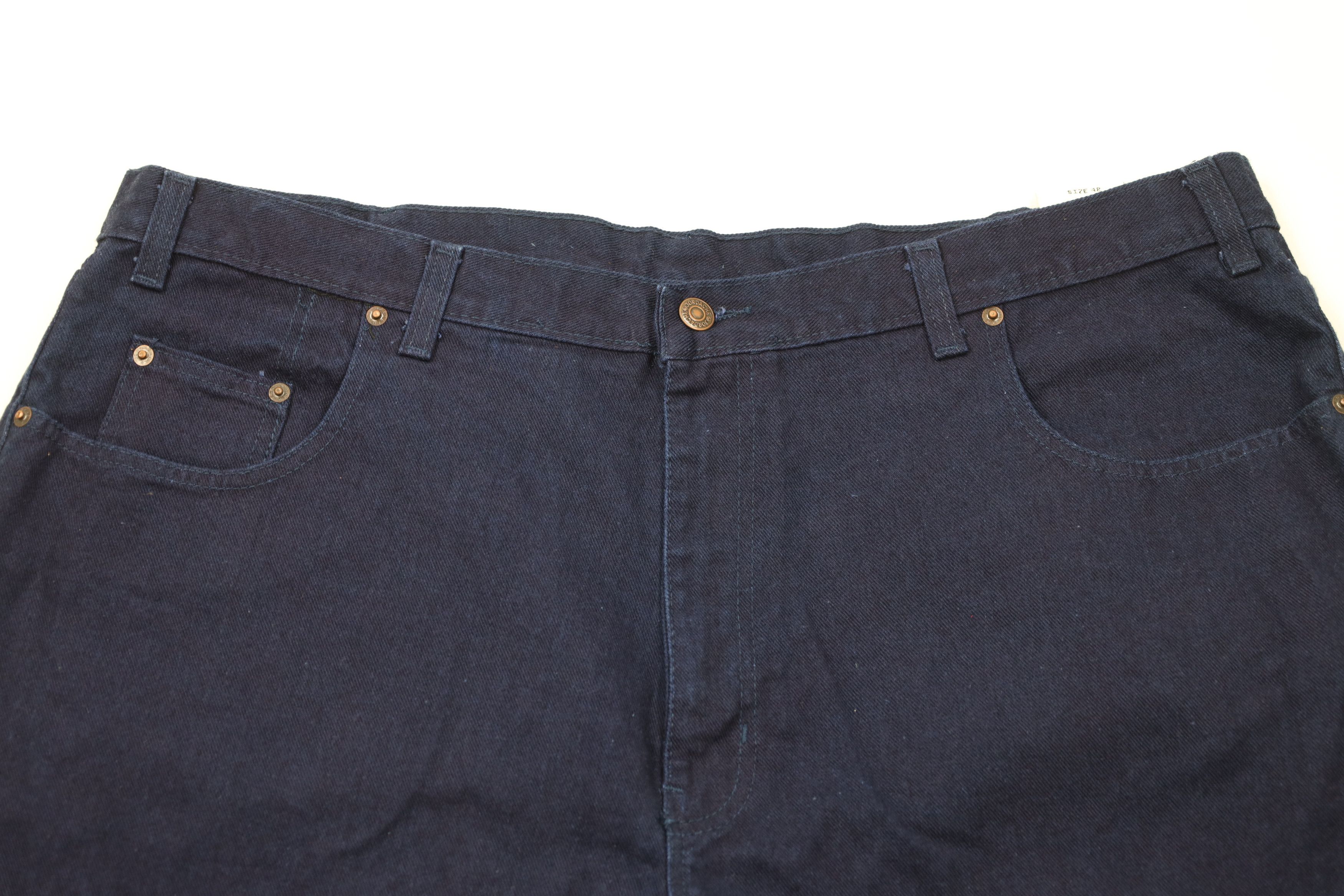 Vintage Deadstock Vintage 90s Streetwear Jean Shorts Jorts Dark Blue Size US 42 / EU 58 - 2 Thumbnail
