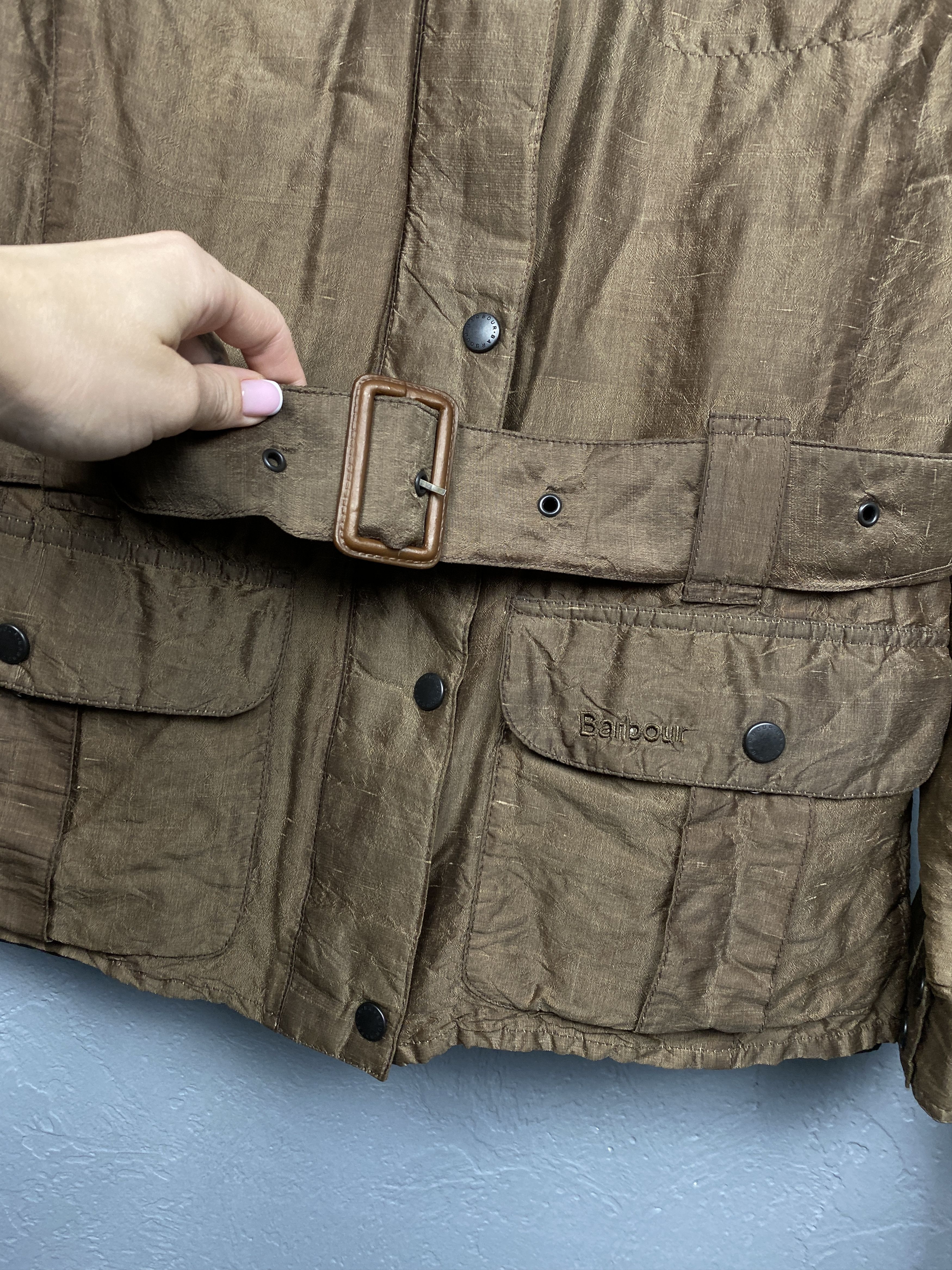 Barbour Barbour Vintage Womens Flyweight Wax Amelia Jacket Size XL / US 12-14 / IT 48-50 - 3 Thumbnail